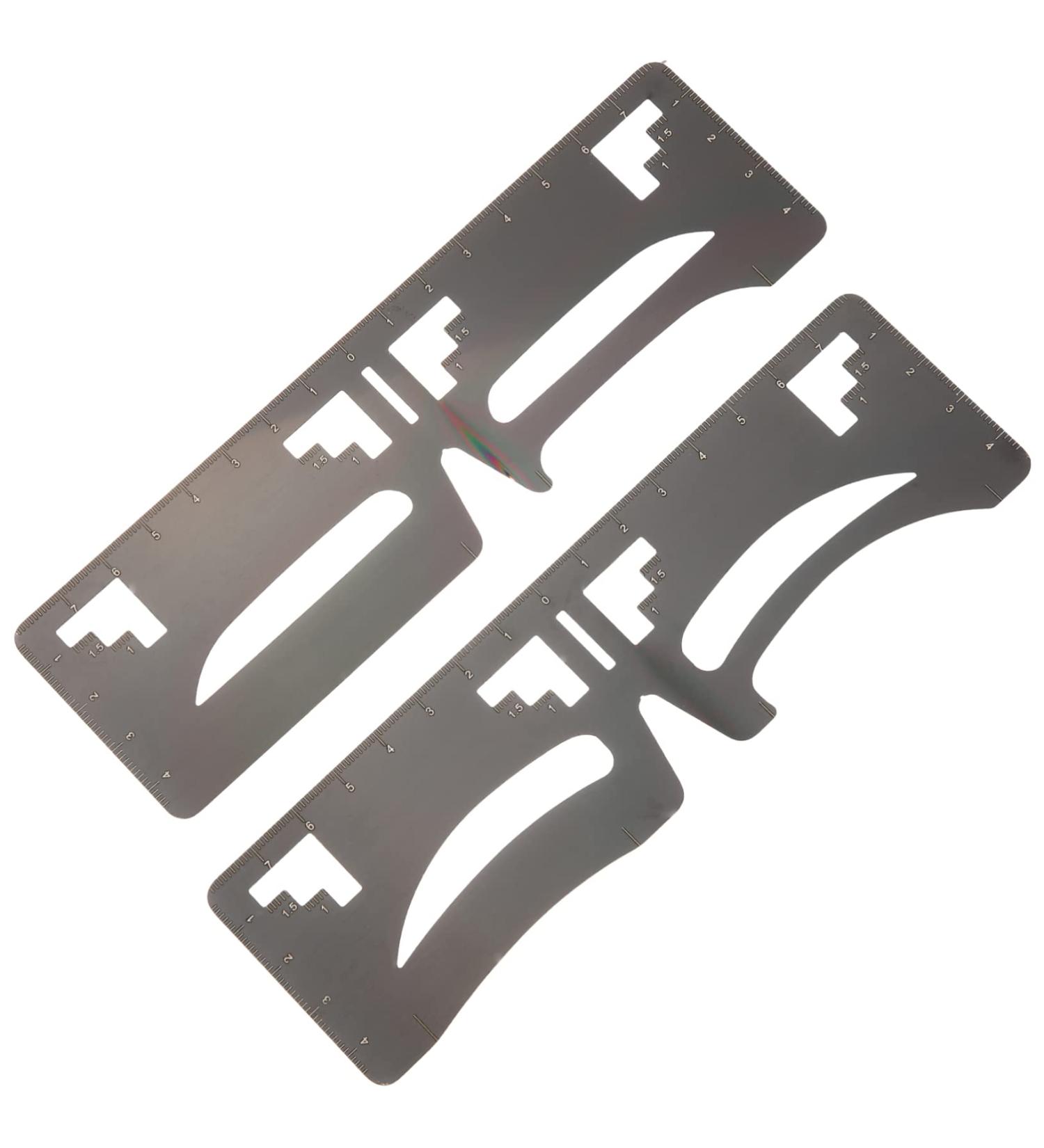 WOONEKY 2pcs Eyebrow Ruler Makeup Stuff Makeup Tools Microblading Stencil Brow Guide Template Balance String 1 count (Pack of 1) As Shown - Buy Online on GoSupps.com