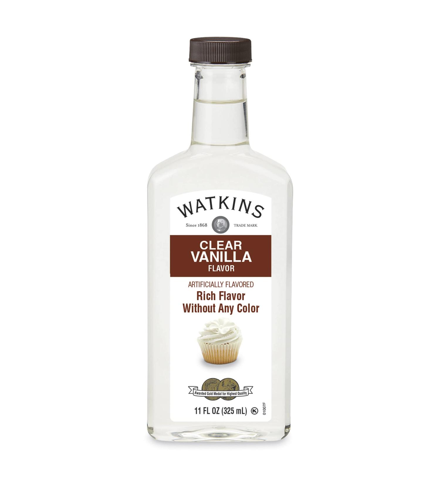 Watkins Clear Vanilla Flavor 11 fl. oz. Bottle - 1 Count, Pack of 1 - Packaging May Vary - Buy Online on GoSupps.com