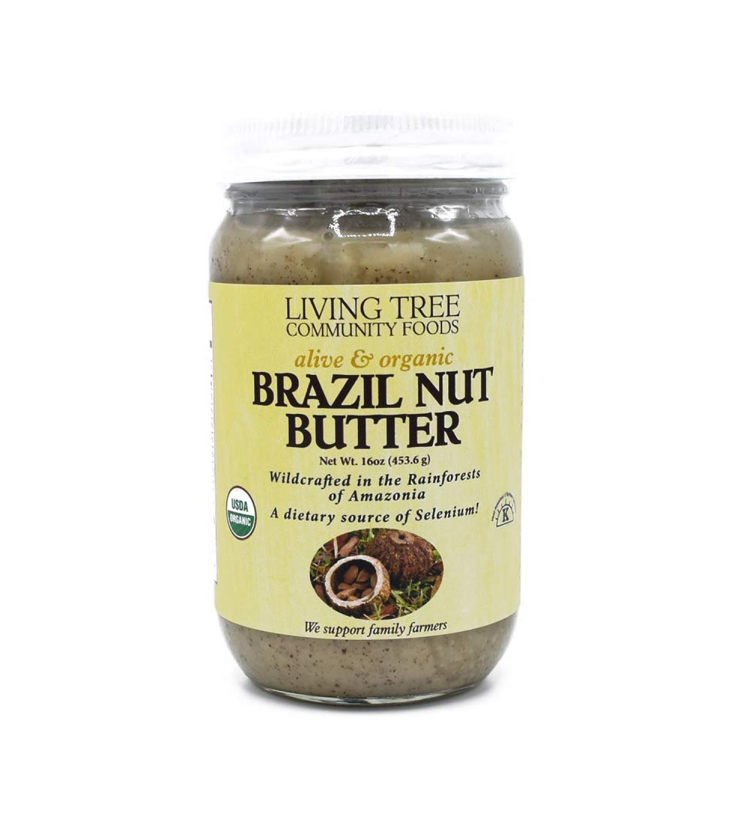 Organic Brazil Nut Butter - Fresh & Raw | Living Tree Community Foods | 16oz Jar | Small Batch, Always Fresh - Buy Online on GoSupps.com