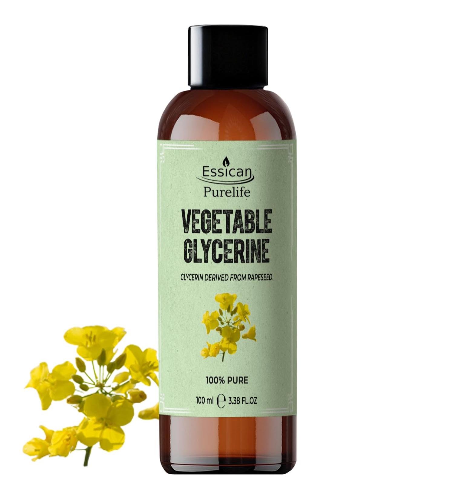 Vegetable Glycerin 100ml - Liquid Glycerin for Skin & Hair Pure Glycerin for Face Vegetable Glycerine for Cleaning Pure Glycerine for Skin Vegetable Glycerine Food Grade 100% Pure Glycerin Oil - Buy Online on GoSupps.com