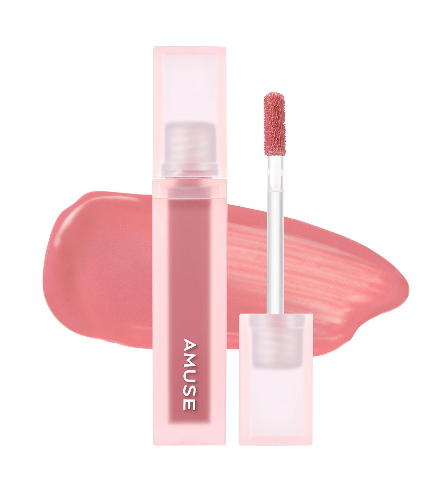 AMUSE DEW VELVET Korean Vegan Lipstick Tint - Genuine Makeup for Glossy Velvet Finish (10 ROSE BOKSOONGA) - Buy Online on GoSupps.com
