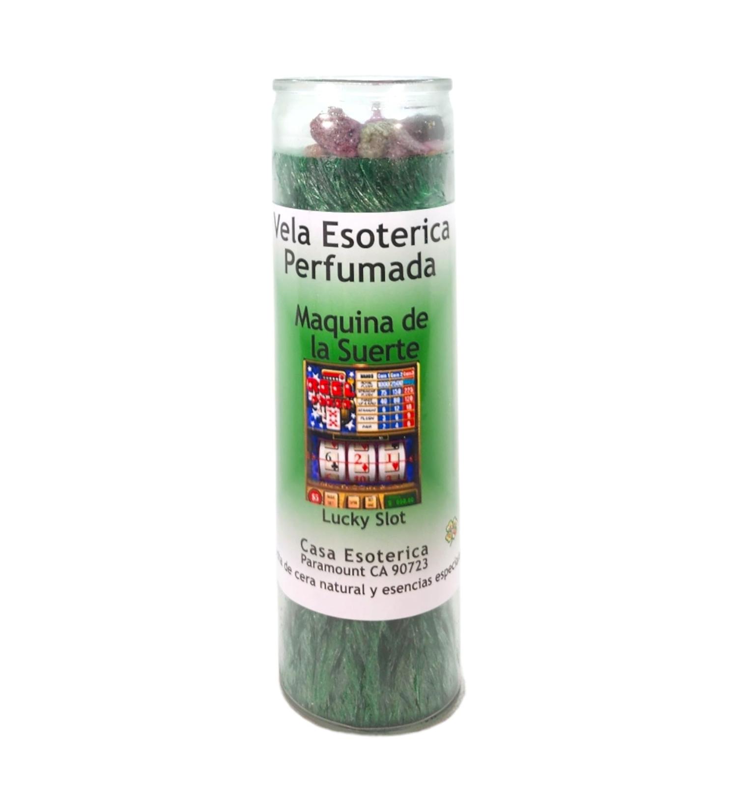 Lucky Slot Palm Wax Candle - Green Spiritual Intention Spell | Vela CASA ESOTERICA PERFUMADA - Maquina DE LA Suerte - Buy Online on GoSupps.com
