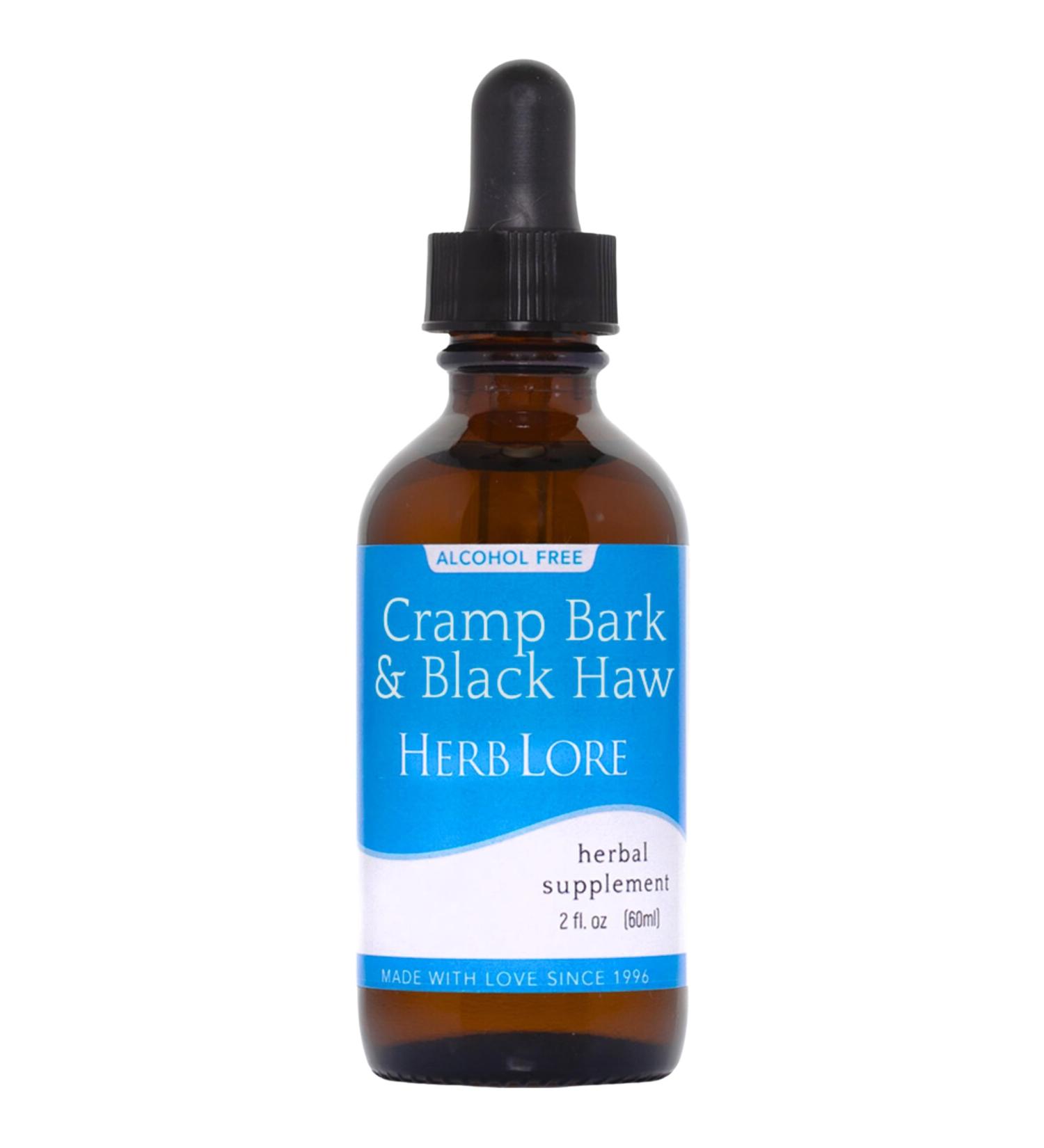 Herb Lore Cramp Bark & Black Haw Tincture Alcohol Free Liquid Herbal Menstrual Cramp Supplement Drops for Period Cramps Muscle Tension & Uterine Support (2 fl oz) - Buy Online on GoSupps.com