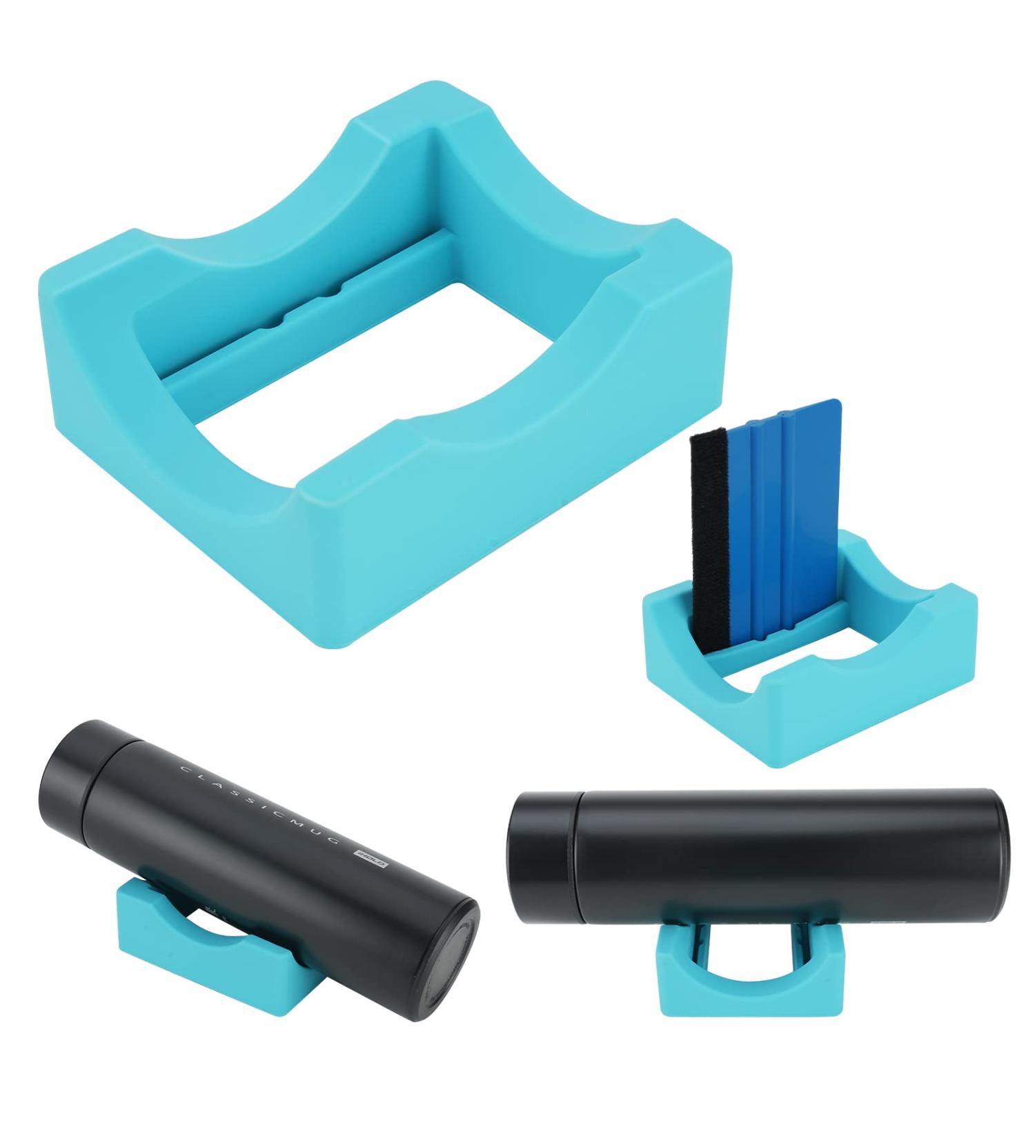 WIOR Cup Cradle for Tumbler Crafting with Silicone Holder and Felt Squeegee Tool - Perfect for Applying Vinyl Decals on Cups and Bottles - Buy Online on GoSupps.com