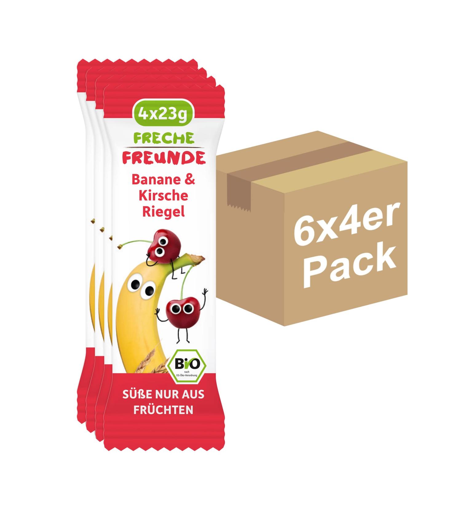 Cheeky Friends Organic Fruit Bars - Vegan Banana & Cherry Snack for Kids 6 Pack (23g Each) - Sugar-Free Lactose-Free Ideal for Ages 1+ - Buy Online on GoSupps.com