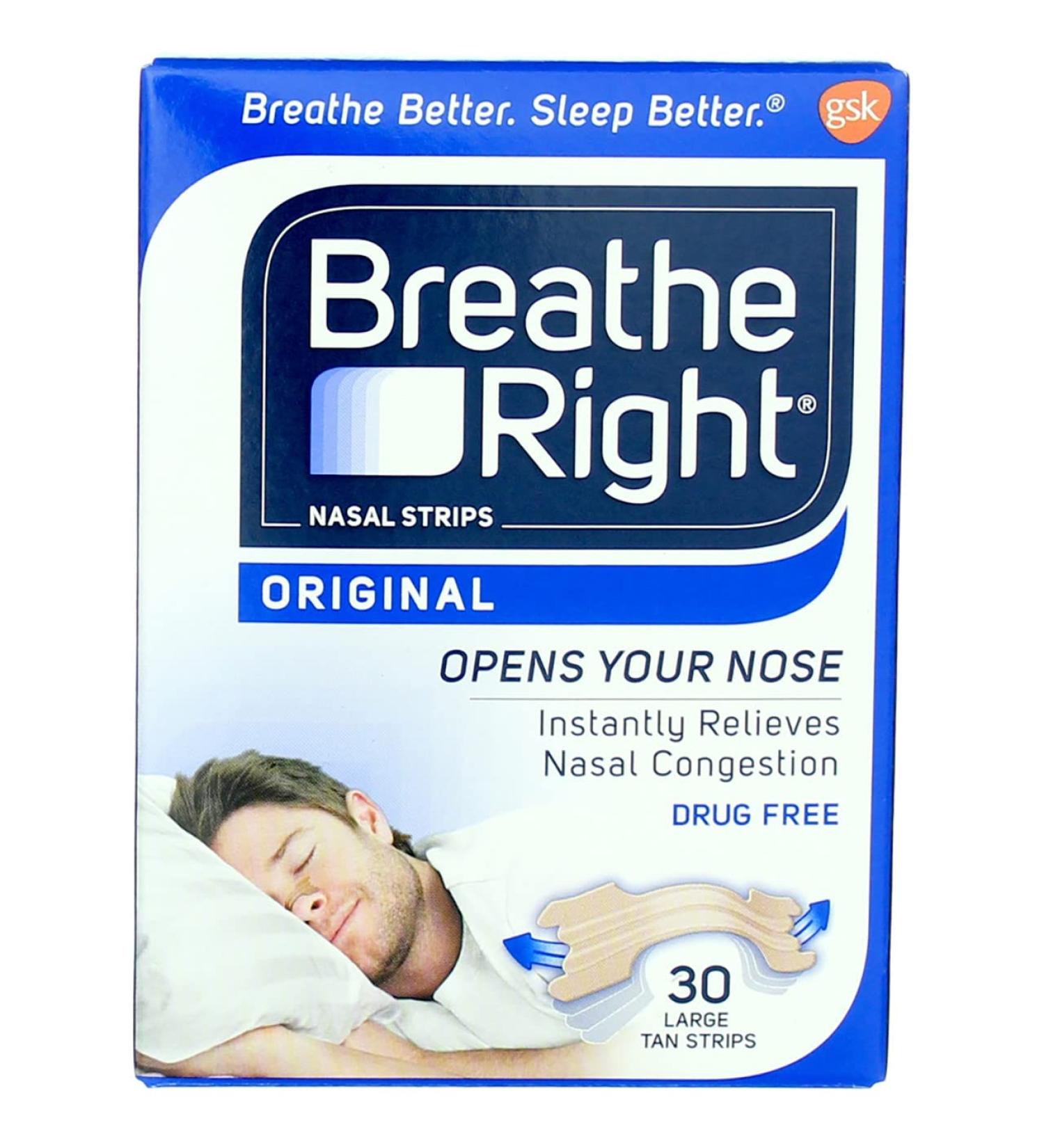 Breathe Right Large Tan Nasal Strips - 30 ct - Adult Size - Buy Online on GoSupps.com