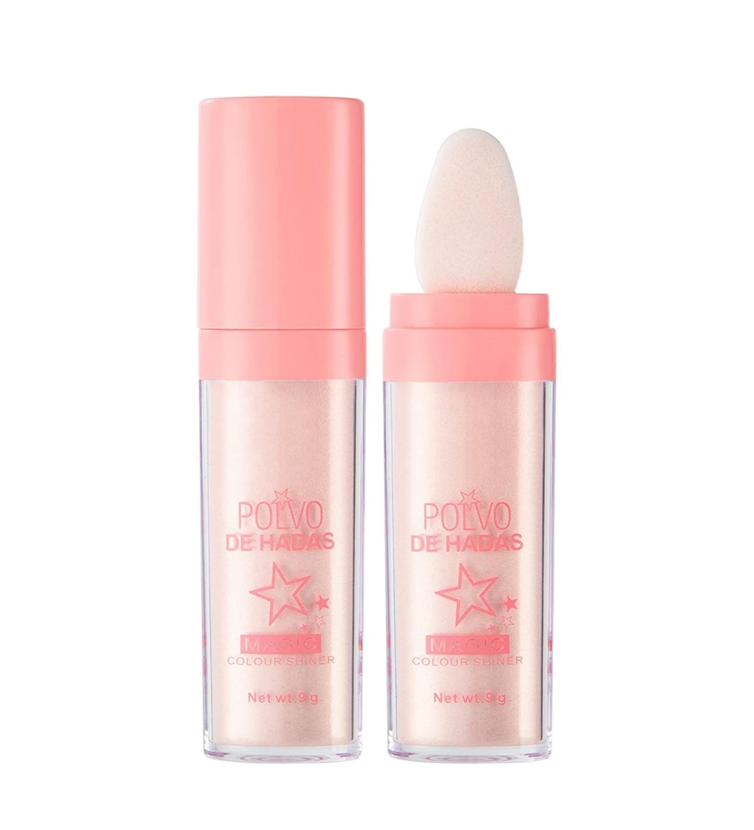Jutqut Highlighter Patting Powder - Body Shimmer Makeup Stick (02 Fairy Pink) - Buy Online on GoSupps.com