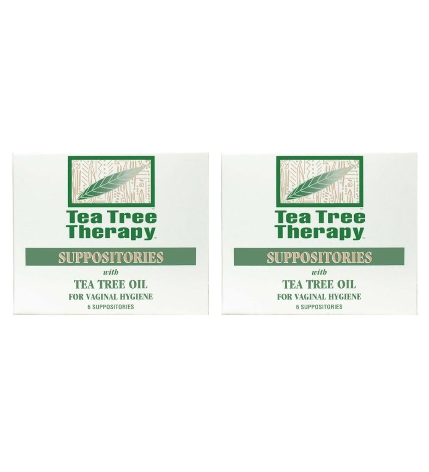 Tea Tree Therapy Vaginal Suppositories - 2-Pack of 6 with Oil - Buy Online on GoSupps.com