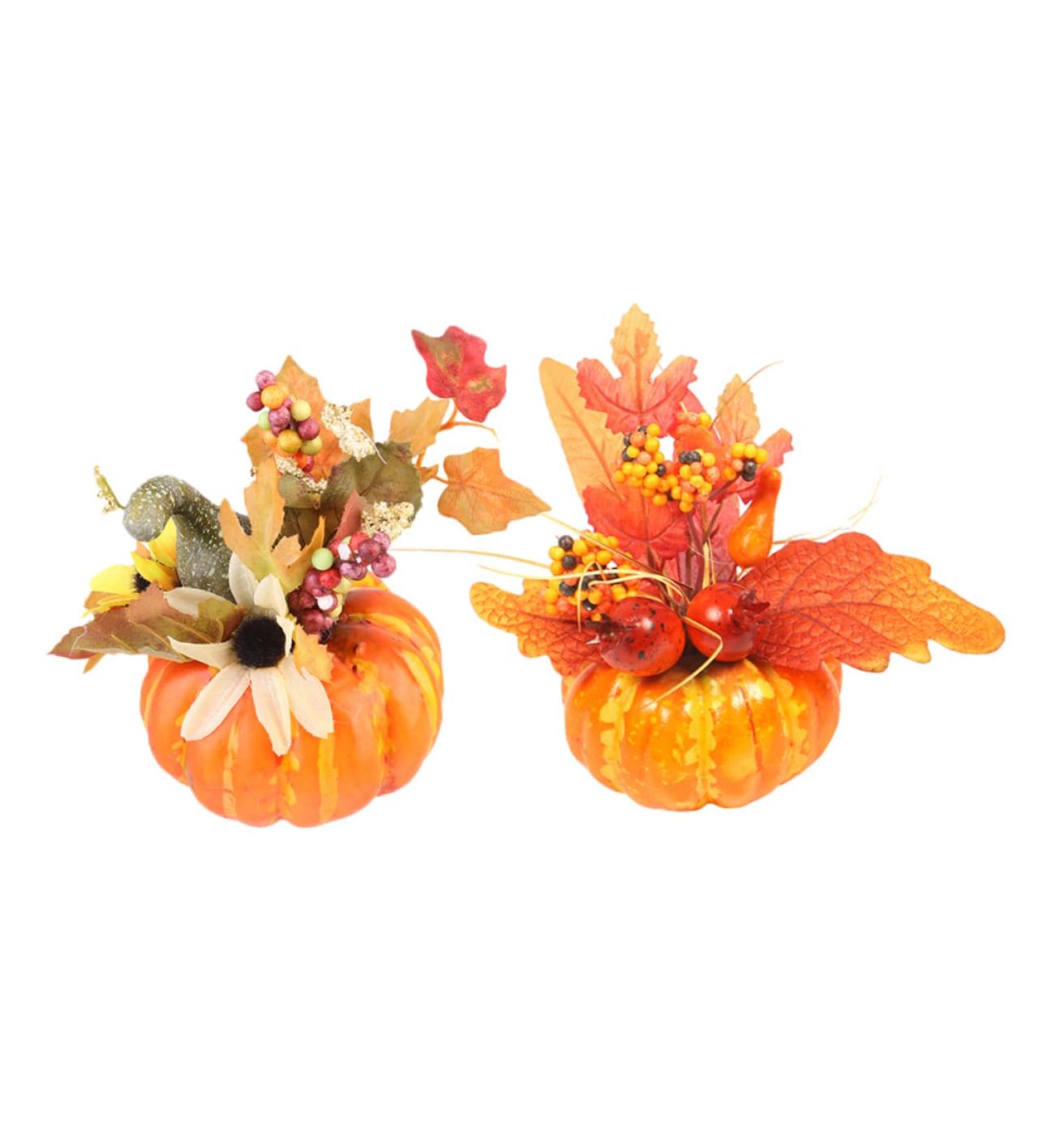 Zerodeko 2pcs Pumpkin Ornaments Halloween Pumpkin Decoration Artificial Pumpkins Halloween Home Decoration Photography Prop Home Goods Halloween Ornament Potted Plant Household Foam - Buy Online on GoSupps.com