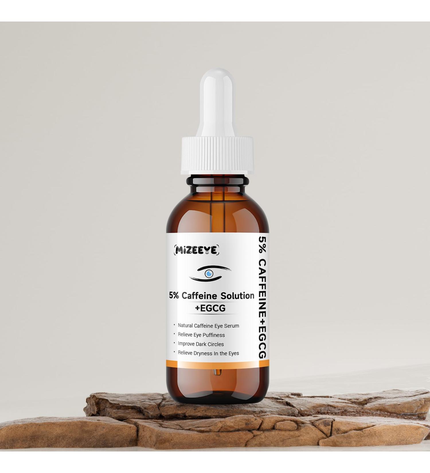 Caffeine Solution 5% + EGCG For Face 30ML Moisturizing Caffeine Eye Serum For Dark Circles & Puffiness Under Eye Solution For Fine Lines. 5% Caffeine - 1PCS - Buy Online on GoSupps.com
