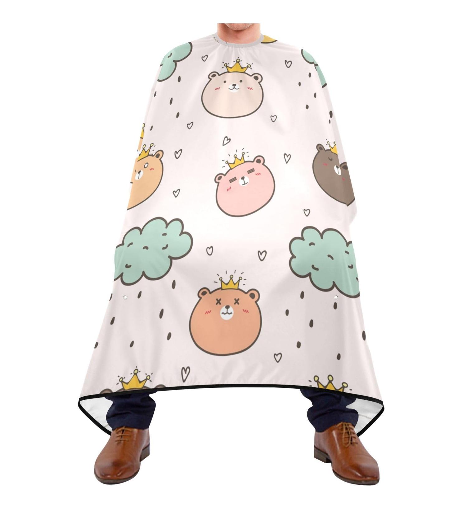 Buy Waterproof Barber Cape - King Bear Design & Cheetah Haircut Bib for Kids & Men | Unisex Hair Cutting Cape Online - Buy Online on GoSupps.com