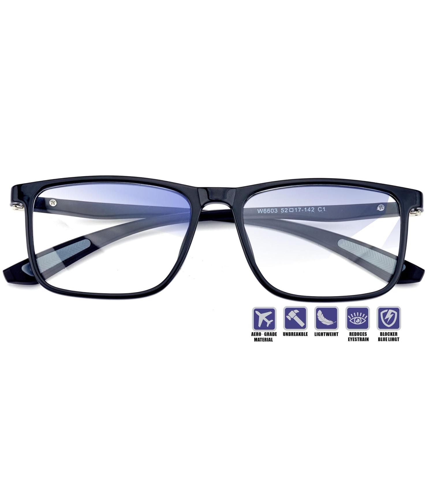 Distance Nearsighted Glasses for Men & Women - Anti Blue Light Blocking TR90 Frame -1.5 Diopters for Myopia & Farsighted Vision - Buy Online on GoSupps.com
