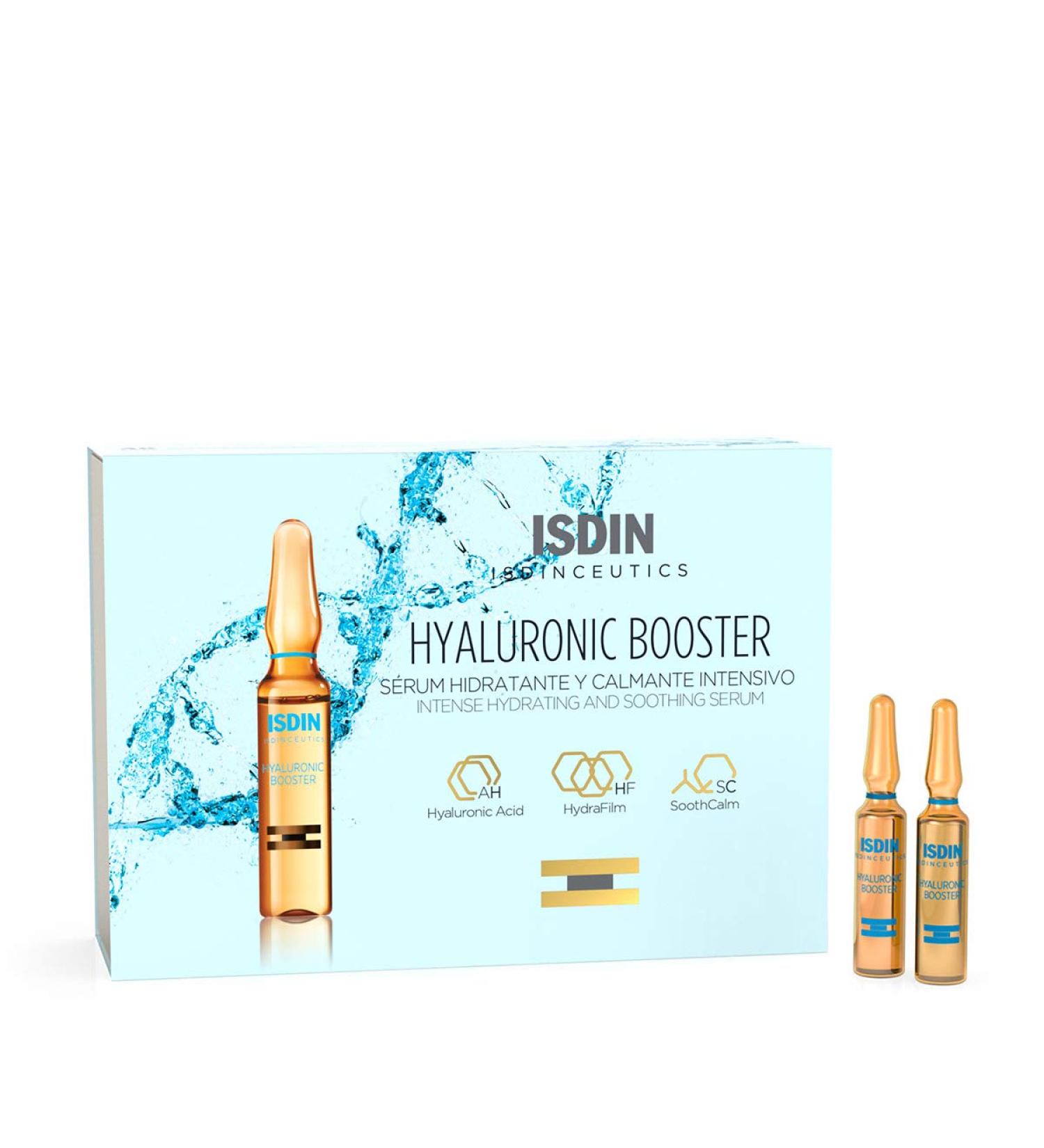 ISDIN Hyaluronic Booster Deep Hydration Serum Ampoules 0.06 Fl Oz (Pack of 10) - Buy Online on GoSupps.com