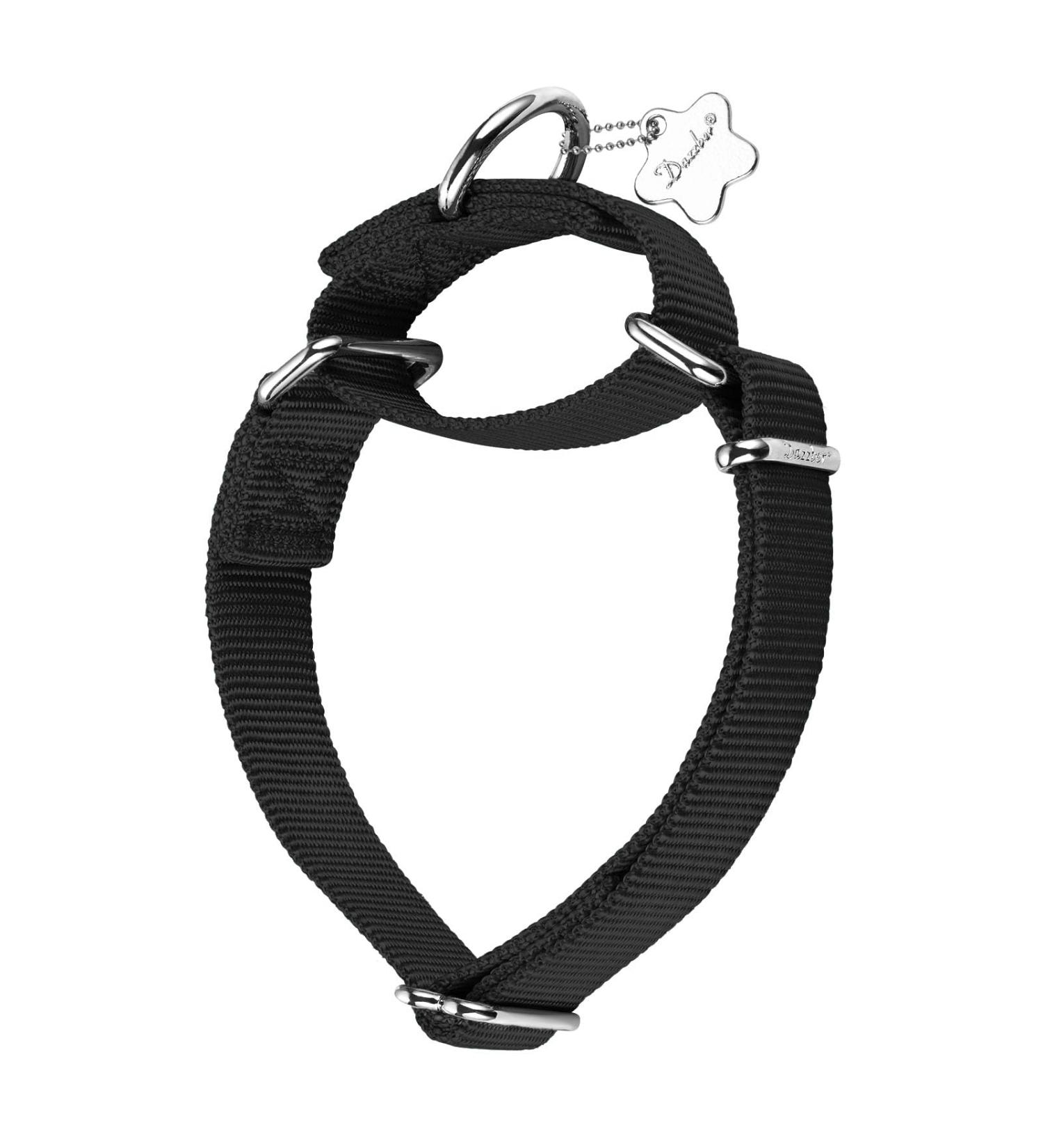 Durable Martingale Dog Collar - Adjustable No Escape Nylon for Medium Dogs (1in x 14-21in) - Black - Buy Online on GoSupps.com