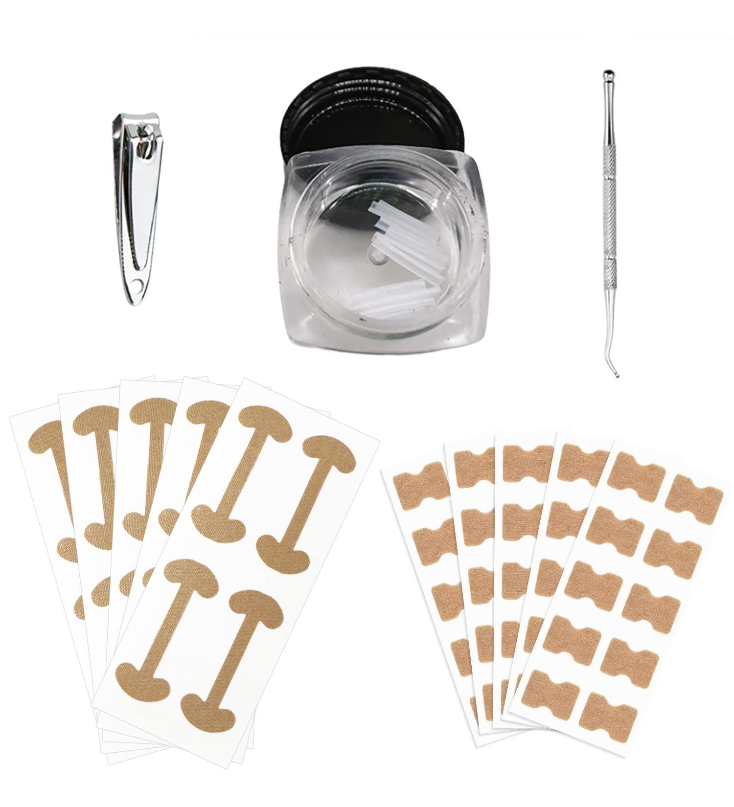 Ilamvie Ingrown Toenail Correction Set - 112 Piece C-Shaped Fill Padding Tool for Easy Ingrown Toenail Treatment - Buy Online on GoSupps.com