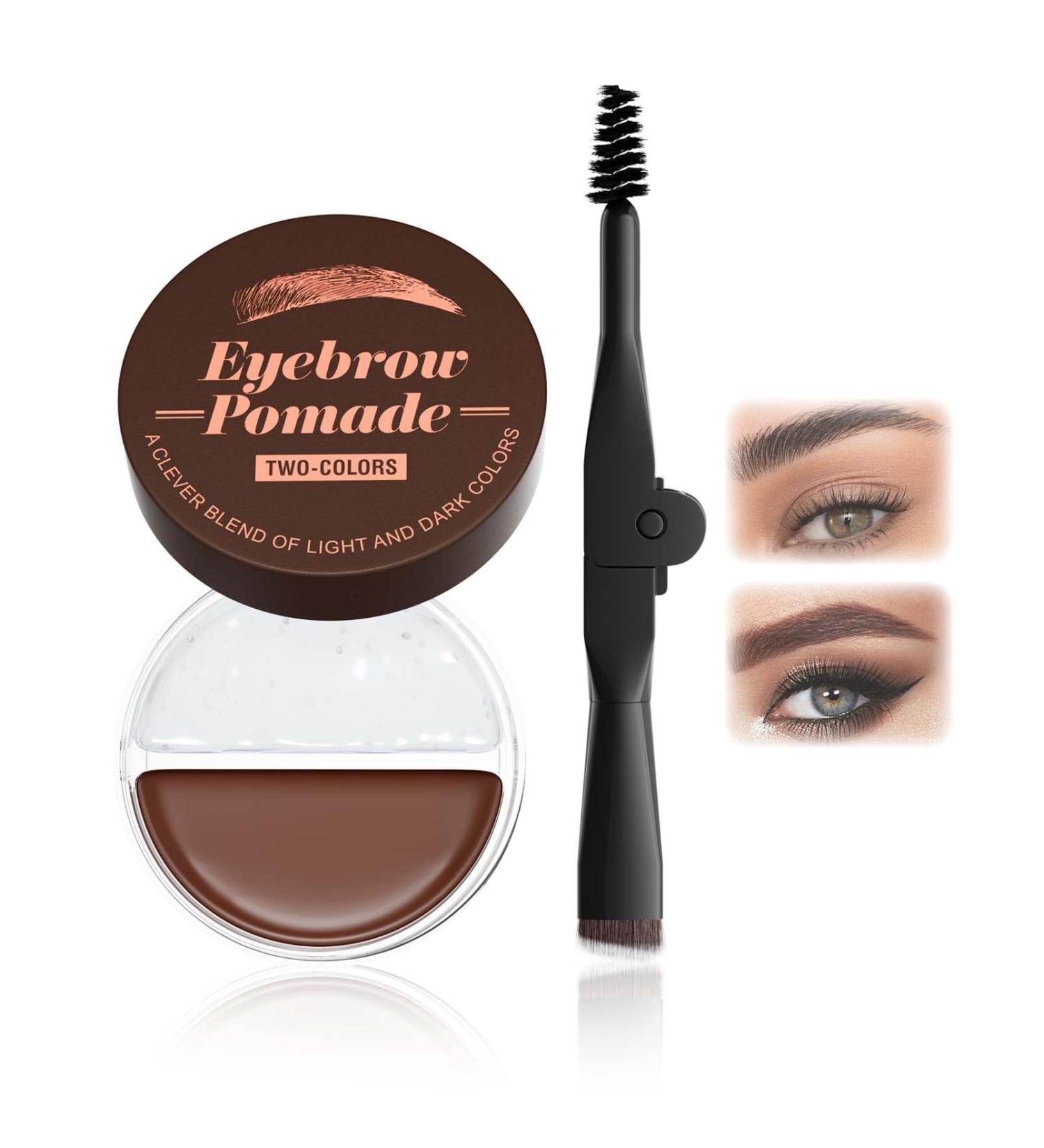 EONFAVE Waterproof eyebrow gel 2in1 eyebrow gel brown and transparent eyebrow gel with brush quick drying and styling eyebrow color for natural looking eyebrows 05 dark brown - Buy Online on GoSupps.com