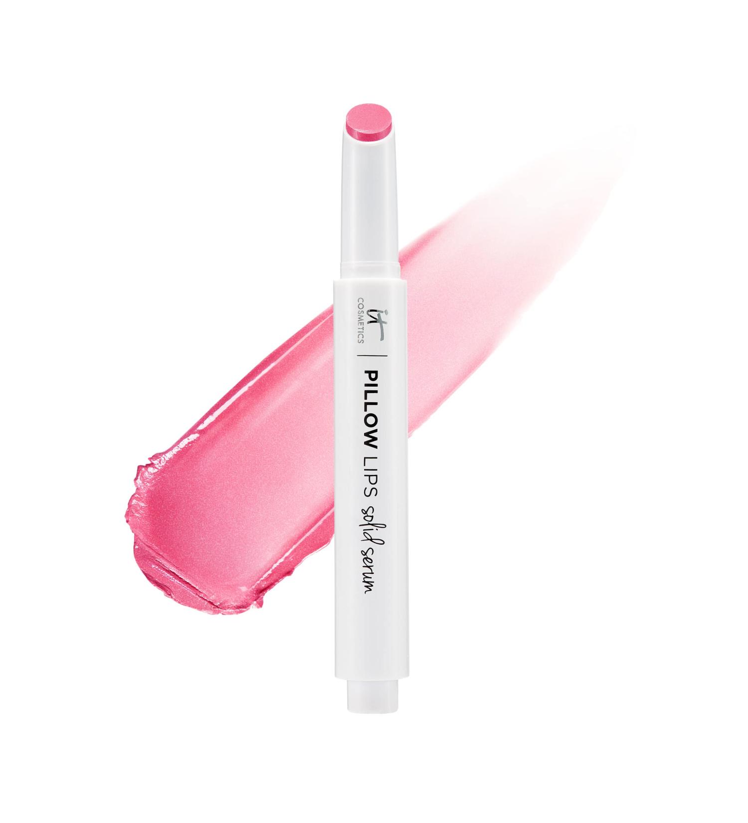 IT Cosmetics Pillow Lips Solid Serum Gloss - Marvelous (Warm Pink) | Lip Serum + Tinted Gloss for Instant Shine & Hydration - Buy Online on GoSupps.com