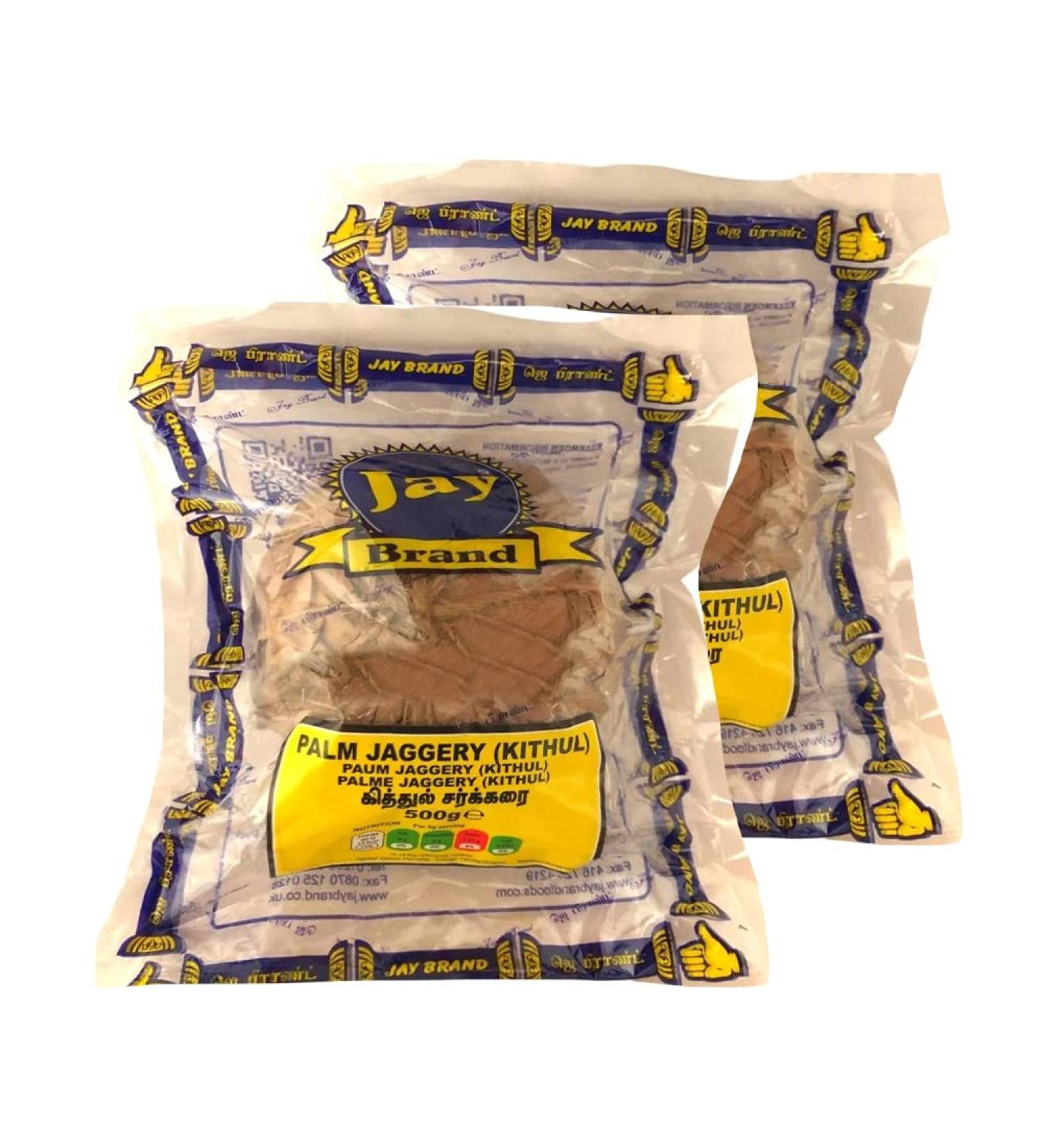 Jay Brand Kithul Jaggery | 500G | Natural Sweetener | No Preservatives Added |Gluten Free | Indian Origin (Pack of 2) - Buy Online on GoSupps.com
