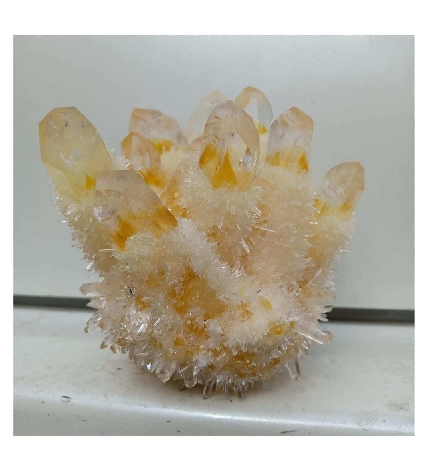 Natural Crystal Rough 300-400g Natural Yellow Crystal Cluster Crystal Rough Citrine Quartz Cluster Stone Mineral Specimen - Buy Online on GoSupps.com