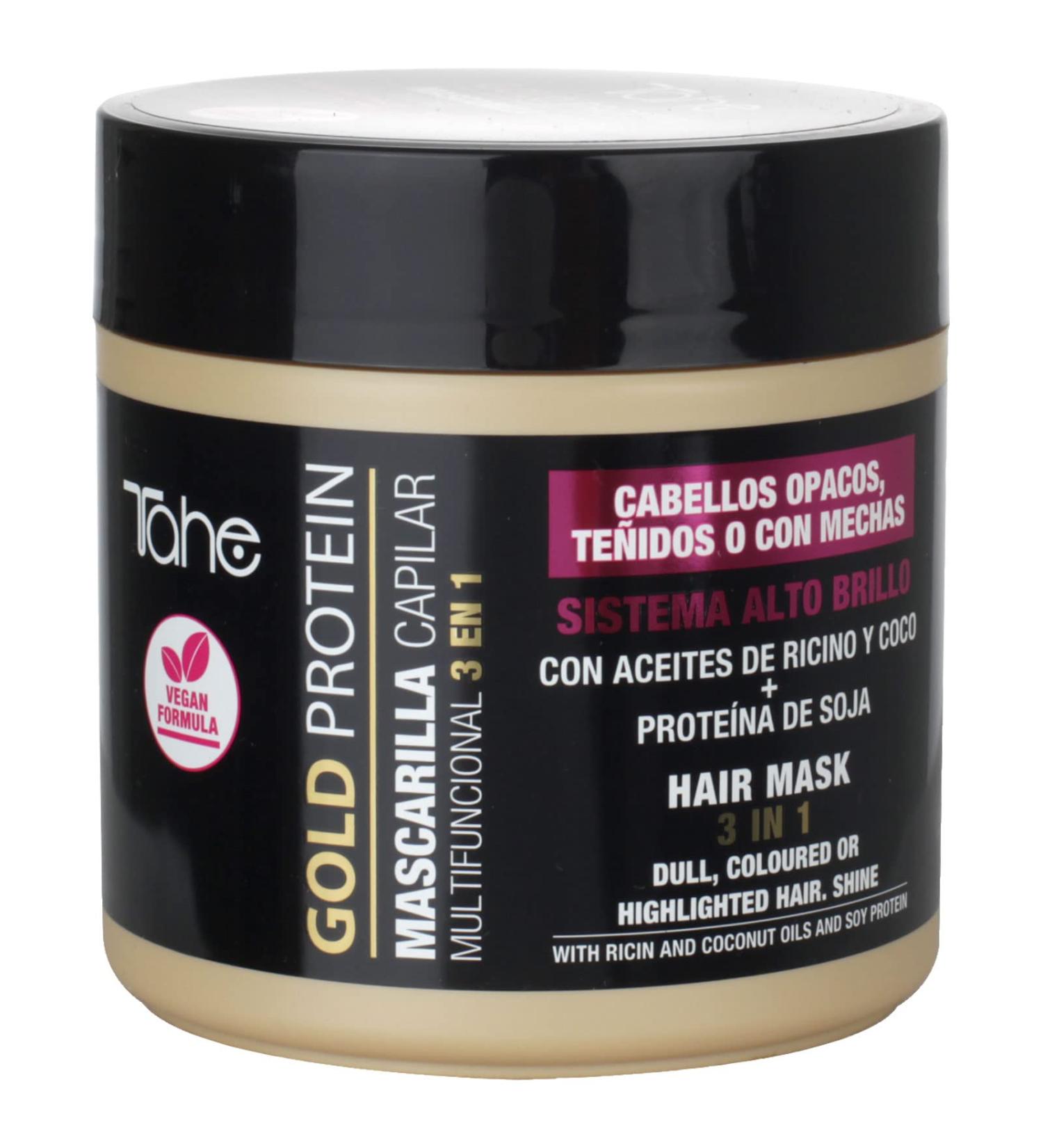 Tahe Gold Protein 3 in 1 Hair Mask for Colored or Highlighted Hair (400 ml (Pack of 1)) - Buy Online on GoSupps.com