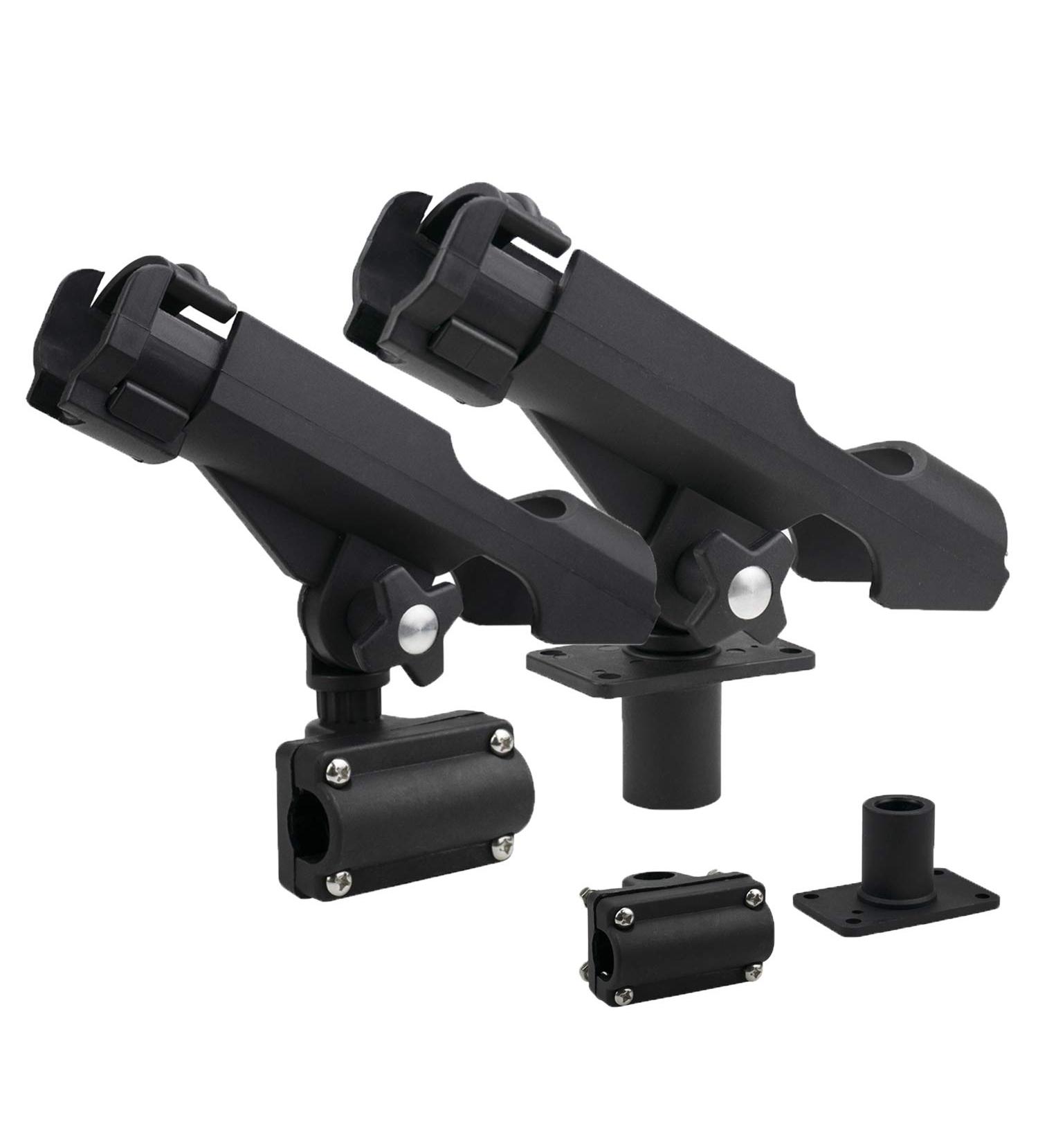 Bekith 2 Pack Adjustable Powerlock Rod Holder with Combo Mount - Black Finish - Buy Online on GoSupps.com