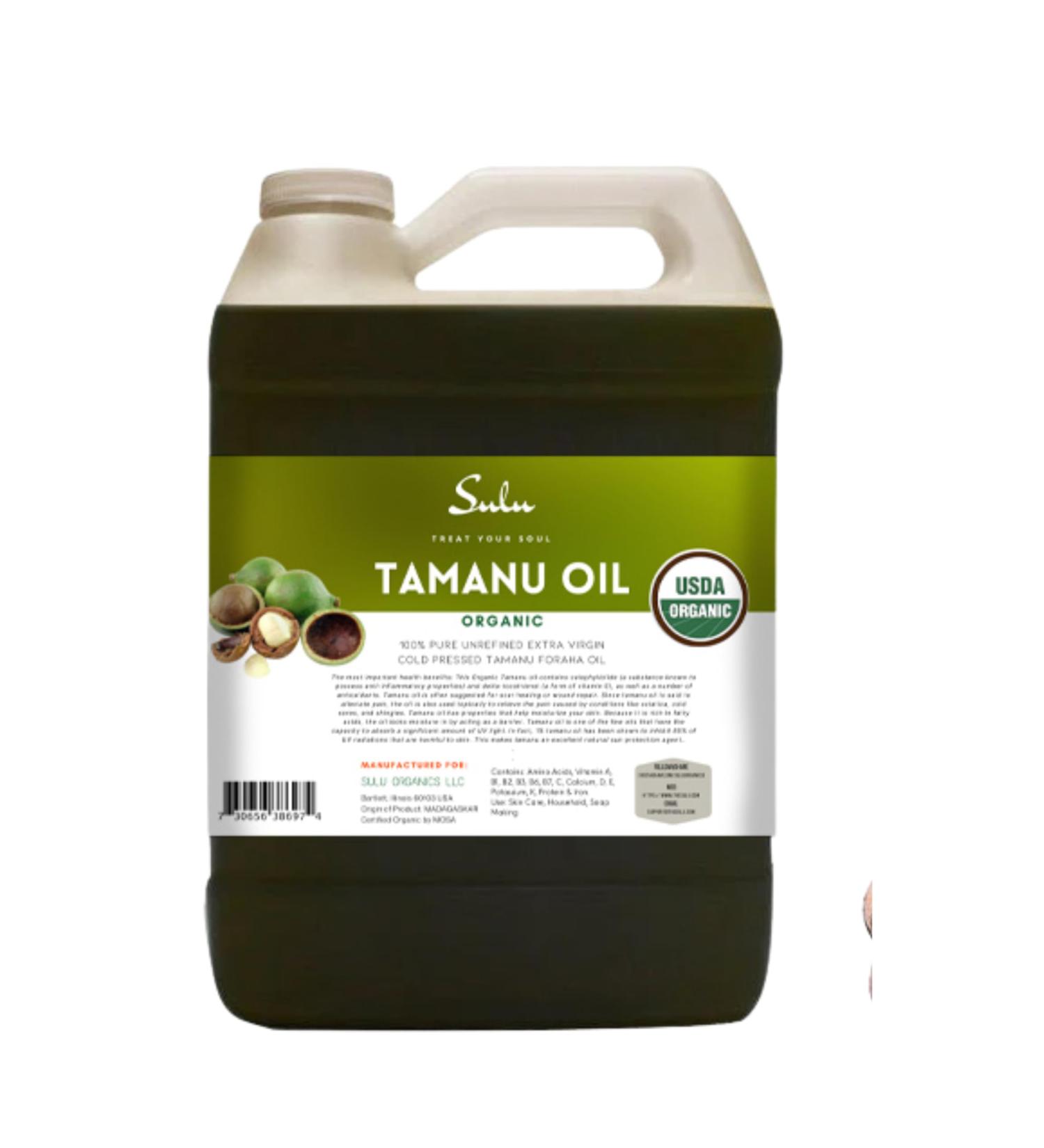 SULU ORGANICS 100% Pure Certified Organic Unrefined Cold Pressed Tamanu Oil - 4 LBS (64 FL.OZ) | Premium Natural Skincare & Haircare Solution - International Shipping Available - Buy Online on GoSupps.com