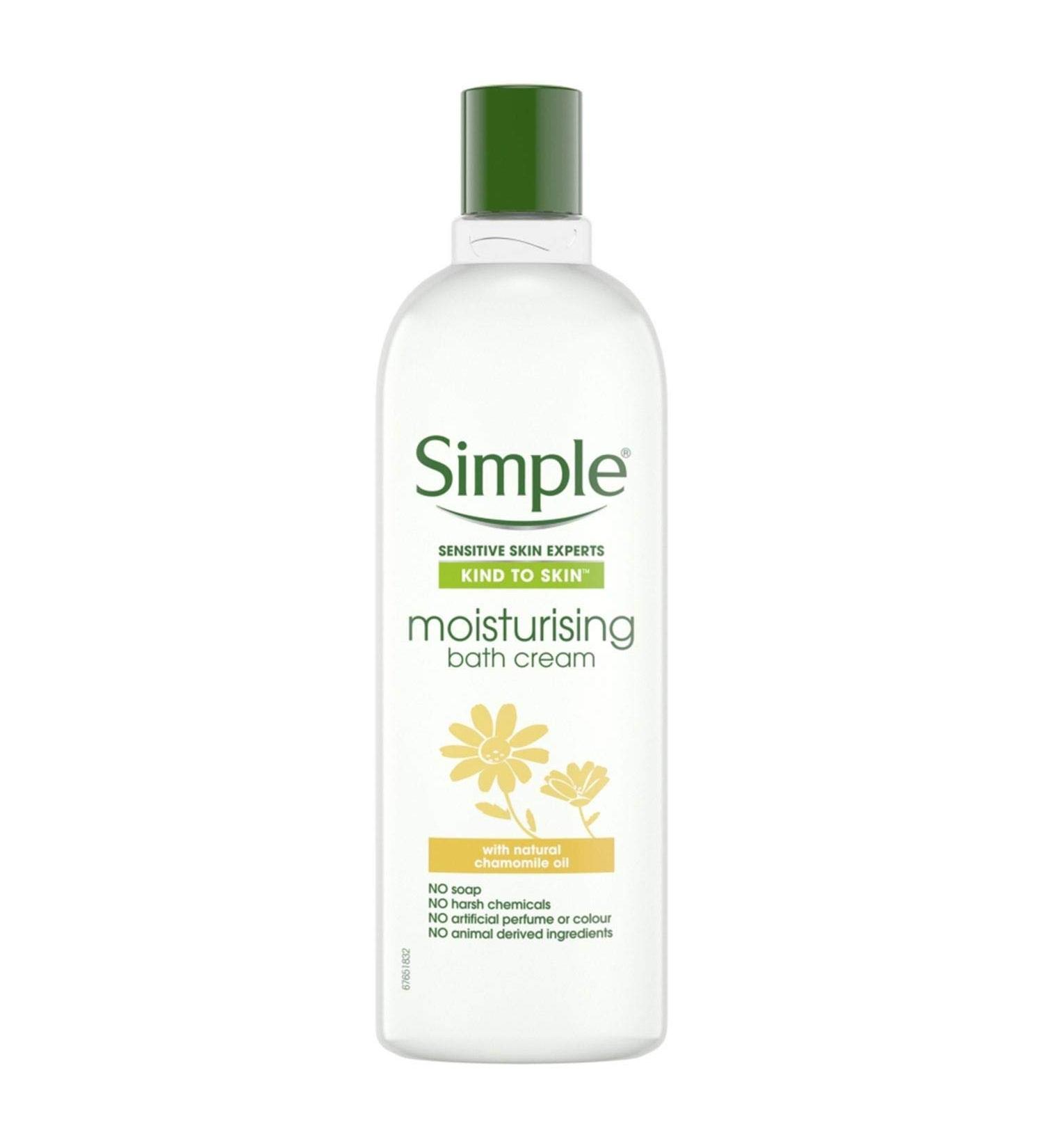 Simple Kind to Skin Moisturising Bath Cream with Natural Camomile Oil .400ml