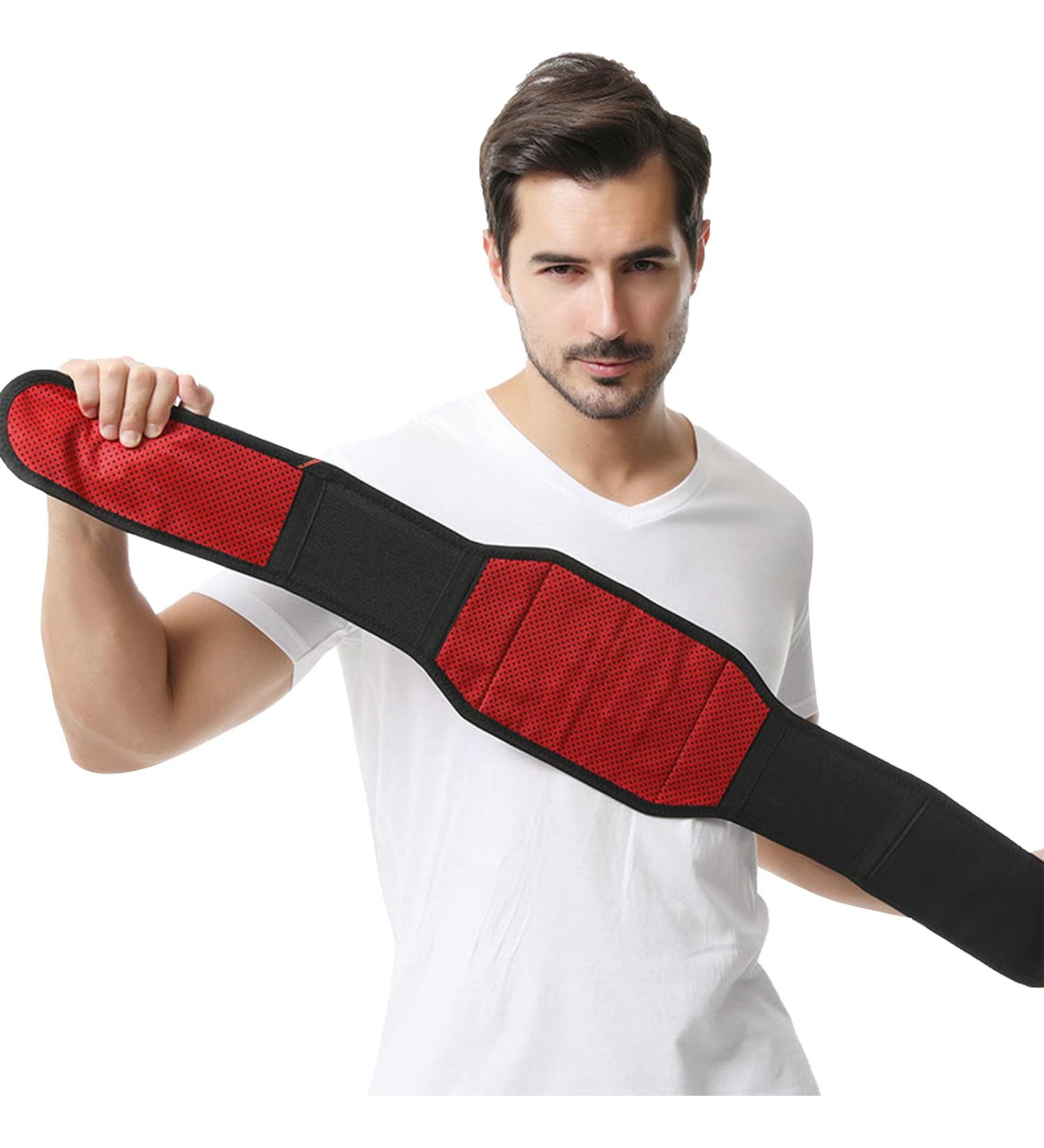 Self-Heating Waist Belt for Back Pain Relief - Thermal Magnetic Therapy Lumbar Support with Tourmaline & Gauss Magnets (Large - Buy Online on GoSupps.com