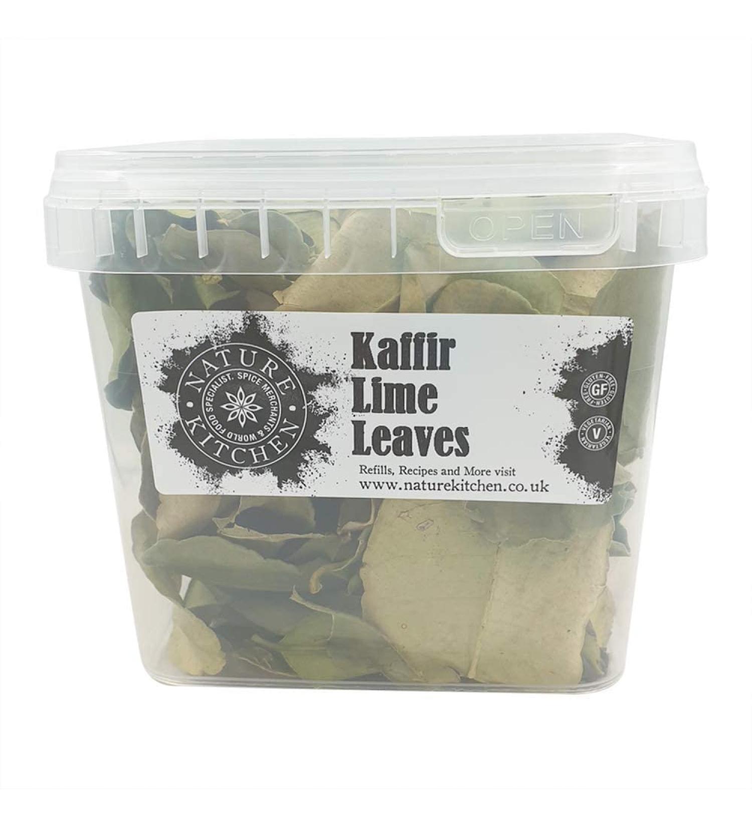 Nature Kitchen Kaffir Lime Leaves 30G Large Tub of Seasoning Spices and Herbs. Gluten-Free and Vegan Everyday Cooking Blends for Marinades Sauces Frying Baking Or Grilling - Buy Online on GoSupps.com