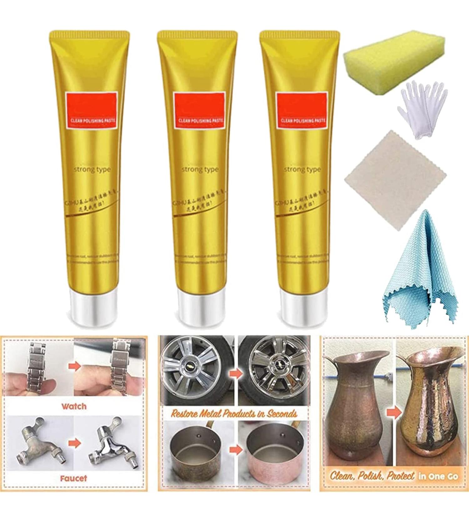 Metal Polishing Cream 2022 New Metal Polishing Paste Fixini All Metal Polish Cream Markforlove Metal Cleaning Paste Ultimate Metal Polish Cream Stainless Steel Cleaner Rust Remover (3) - Buy Online on GoSupps.com