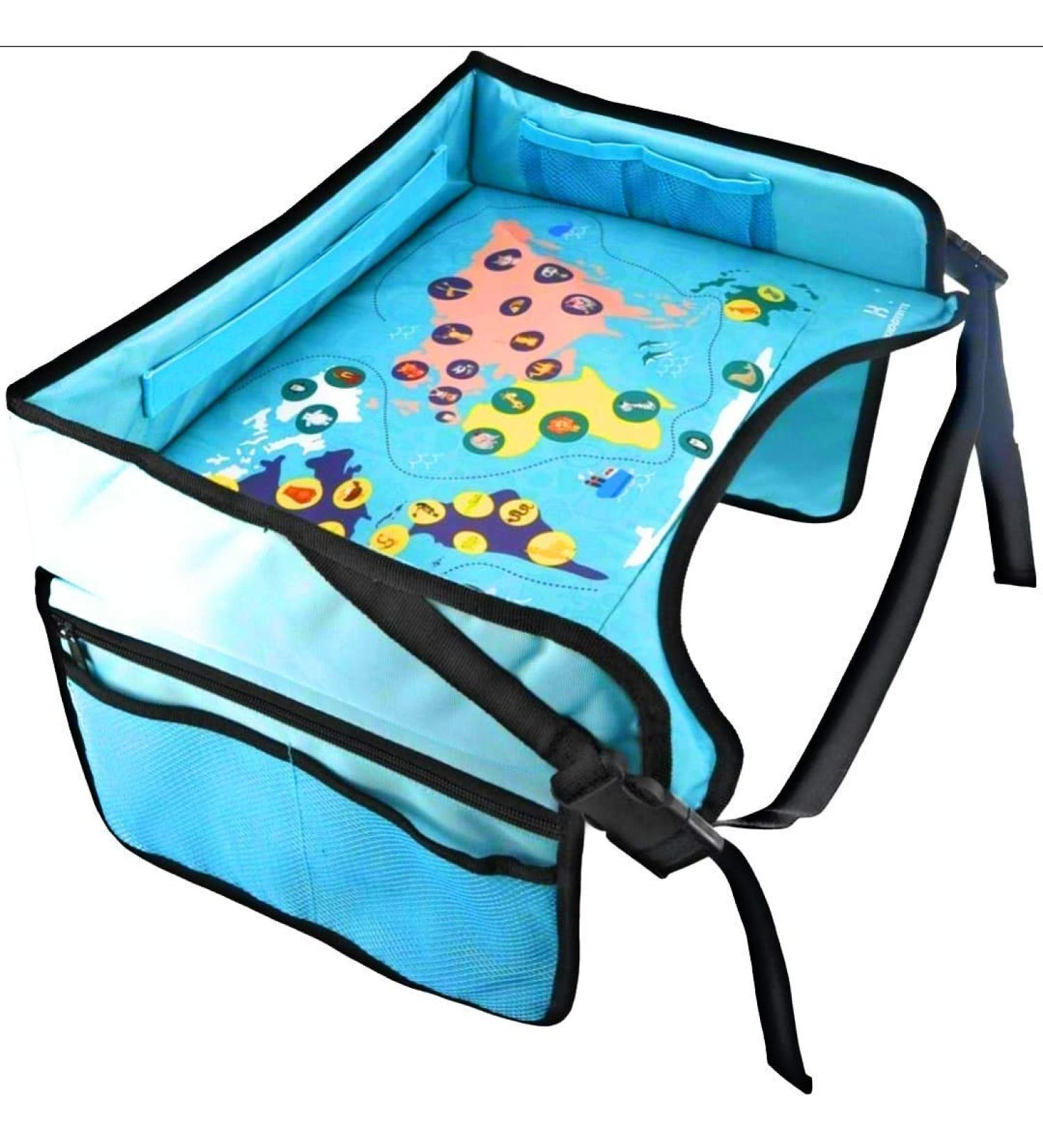 Kids Travel Tray with Toddler Seat & Art Supplies Storage Pockets - Buy Online on GoSupps.com