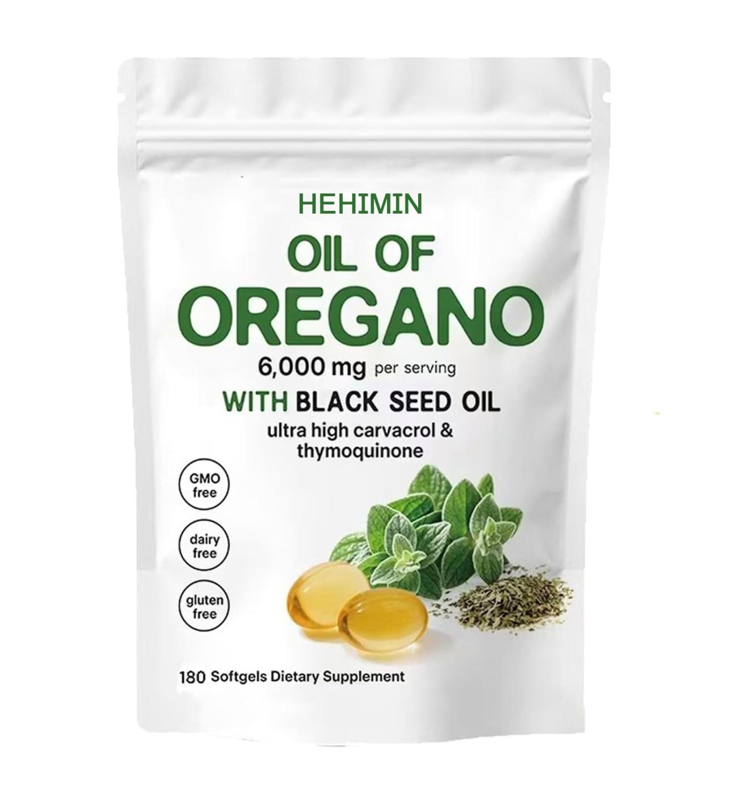 Huile d'origan g lules molles 2 en 1 6000 mg d'huile d'origan avec huiles de graines noires capsules de suppl ment d'origan faciles avaler immunit naturelle riche en nutriments exp rience de