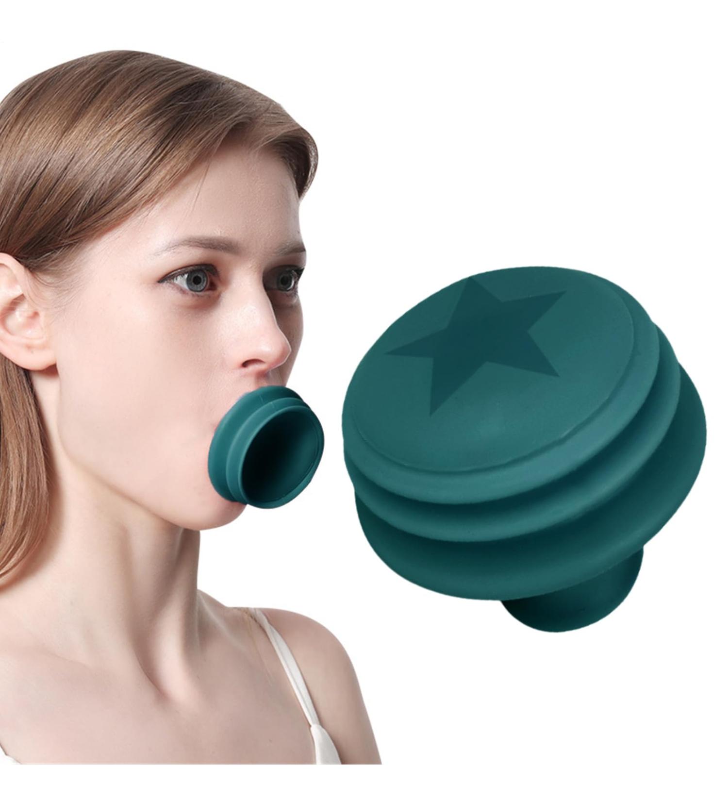 Portable Jaw Face Neck Toning Exerciser For Skin Face Lifting Tighten Firm Double Chin Breathing Exercise Jaw Fac e Slimming Tool For Women And Men Reducing Skin Sagging And Improving Chin Exerciser Green - Buy Online on GoSupps.com