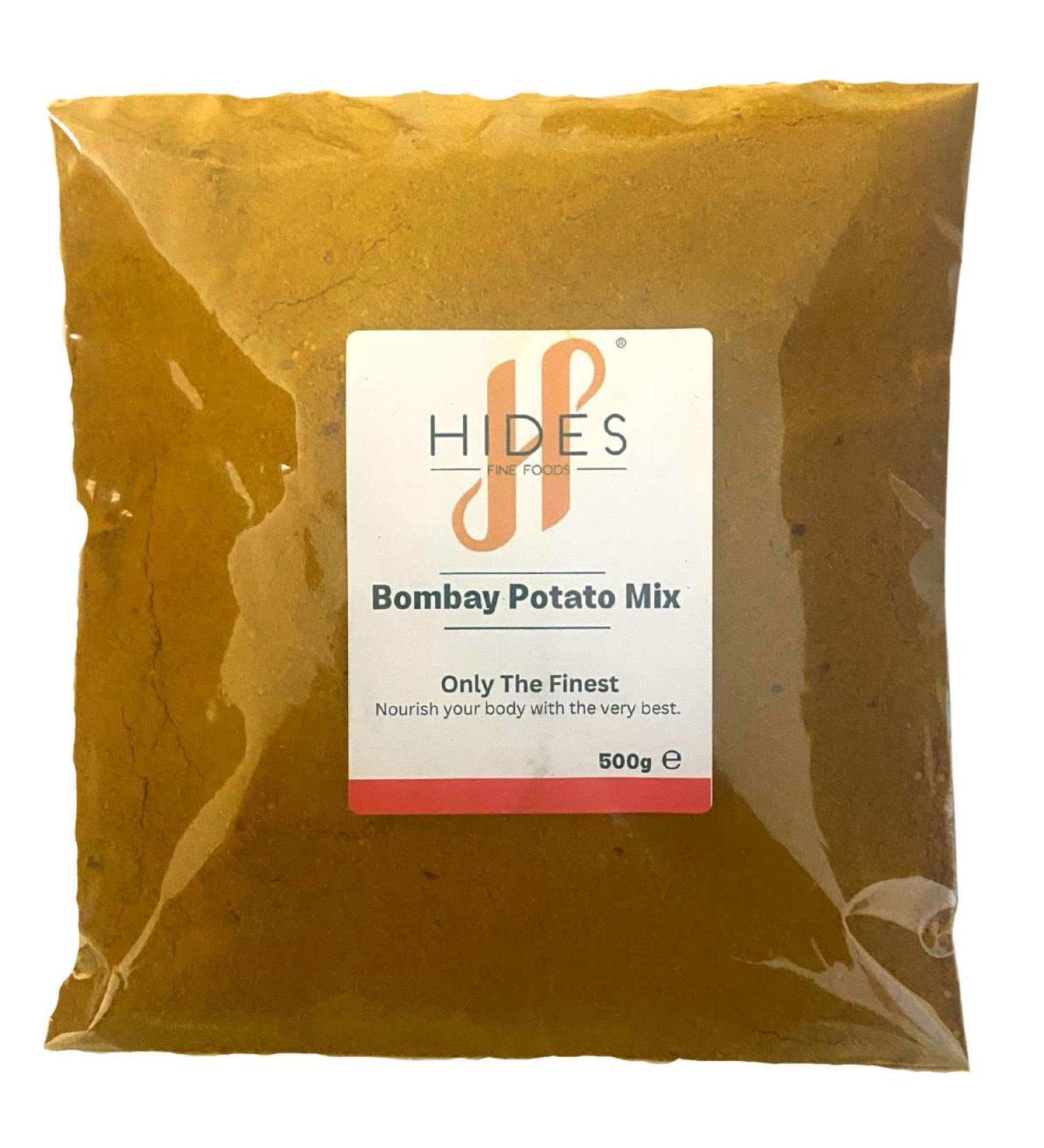 Hides Fine Foods Bombay Potato Mix 500g - GMO Free - Vegetarian Friendly - Mumbai Original - Indian Cuisine Seasoning for Vegetables - Buy Online on GoSupps.com