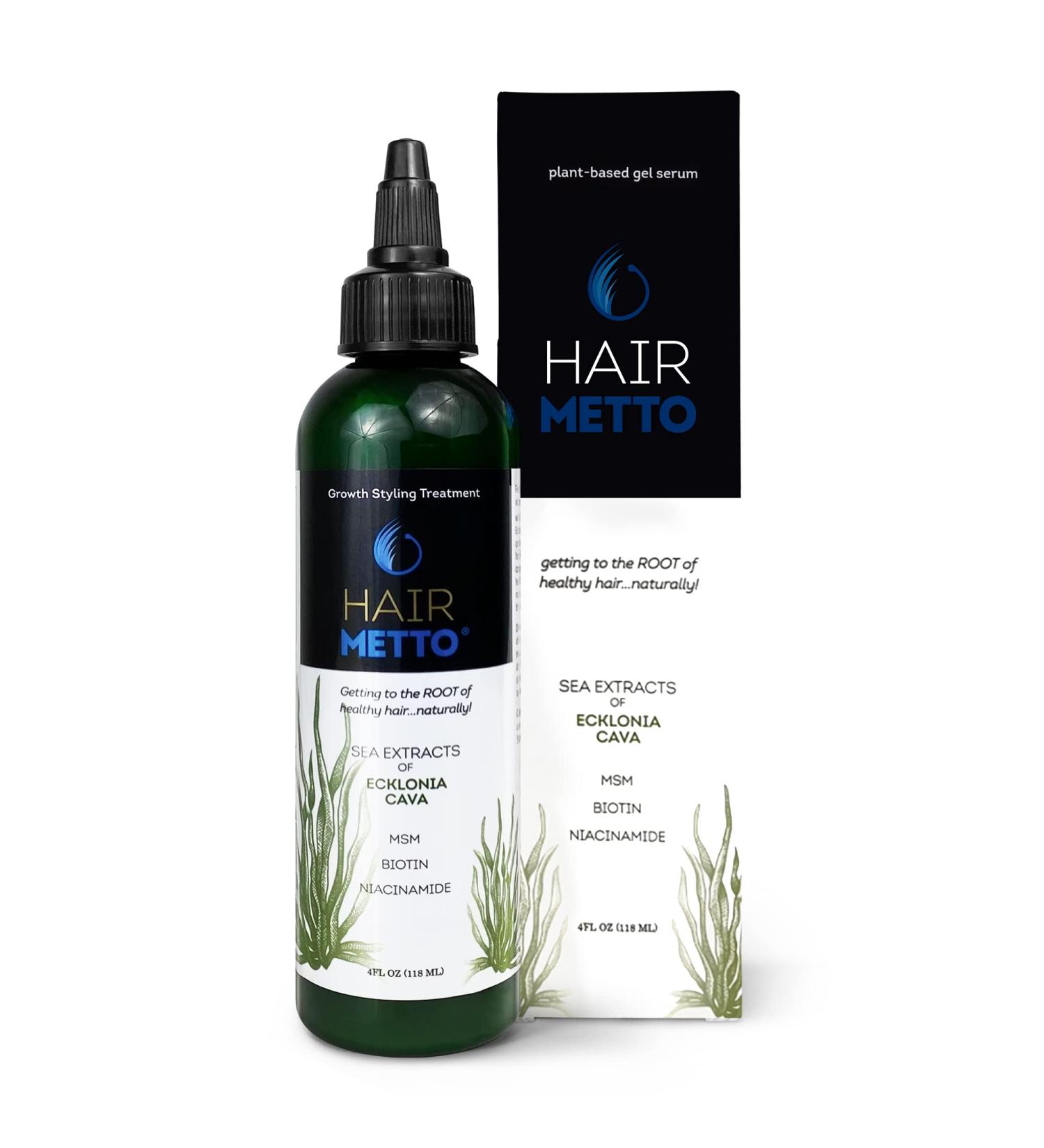 HAIRMETTO Topical Ecklonia Cava Scalp Treatment for Hair Regrowth Oil-free Flexible-hold Styling Gel with MSM Niacinamide and Biotin 4 oz bottle Solid - Buy Online on GoSupps.com