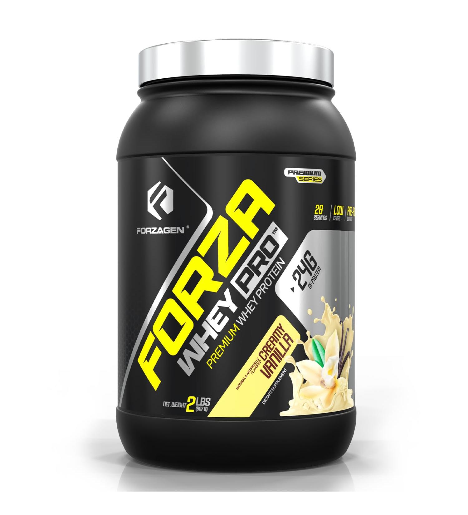 Forzagen Whey PRO Low Carb Protein Powder | 24g of Protein per Serving, No Added Sugar, Gluten Free, Premium Whey for Shakes & Mixes for Men & Women, BCAA | Vanilla, 2 lbs. (28 Servings) Vanilla 5 Pound (Pack of 1) - Buy Online on GoSupps.com