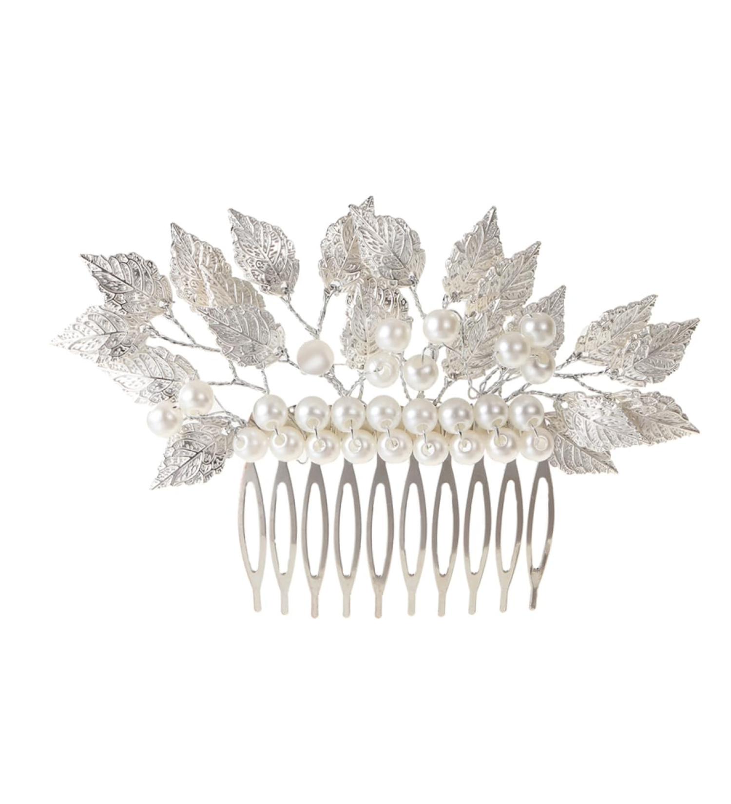 DOITOOL Hair Accessories Wedding Hair Comb Pearl Hair Comb Tiara Combs Bridal Hair Comb Straight Teeth Hair Comb Delicate Barrette Comb Wedding Hairpin Comb Modeling Headgear - Buy Online on GoSupps.com