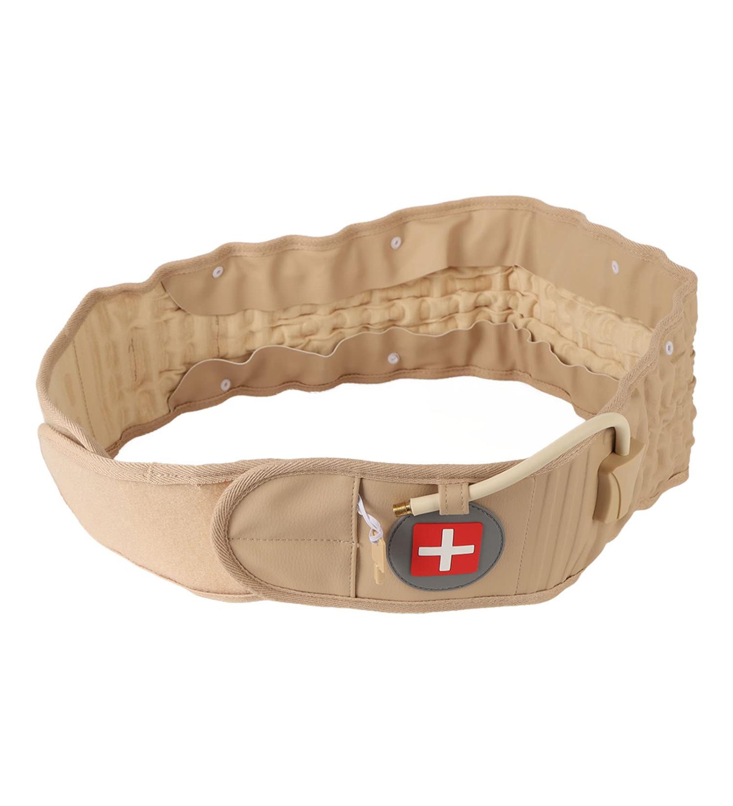 Pyhodi Decompression Back Belt - Inflatable Lumbar Support for Lower Back Pain Relief | Khaki - Buy Online on GoSupps.com