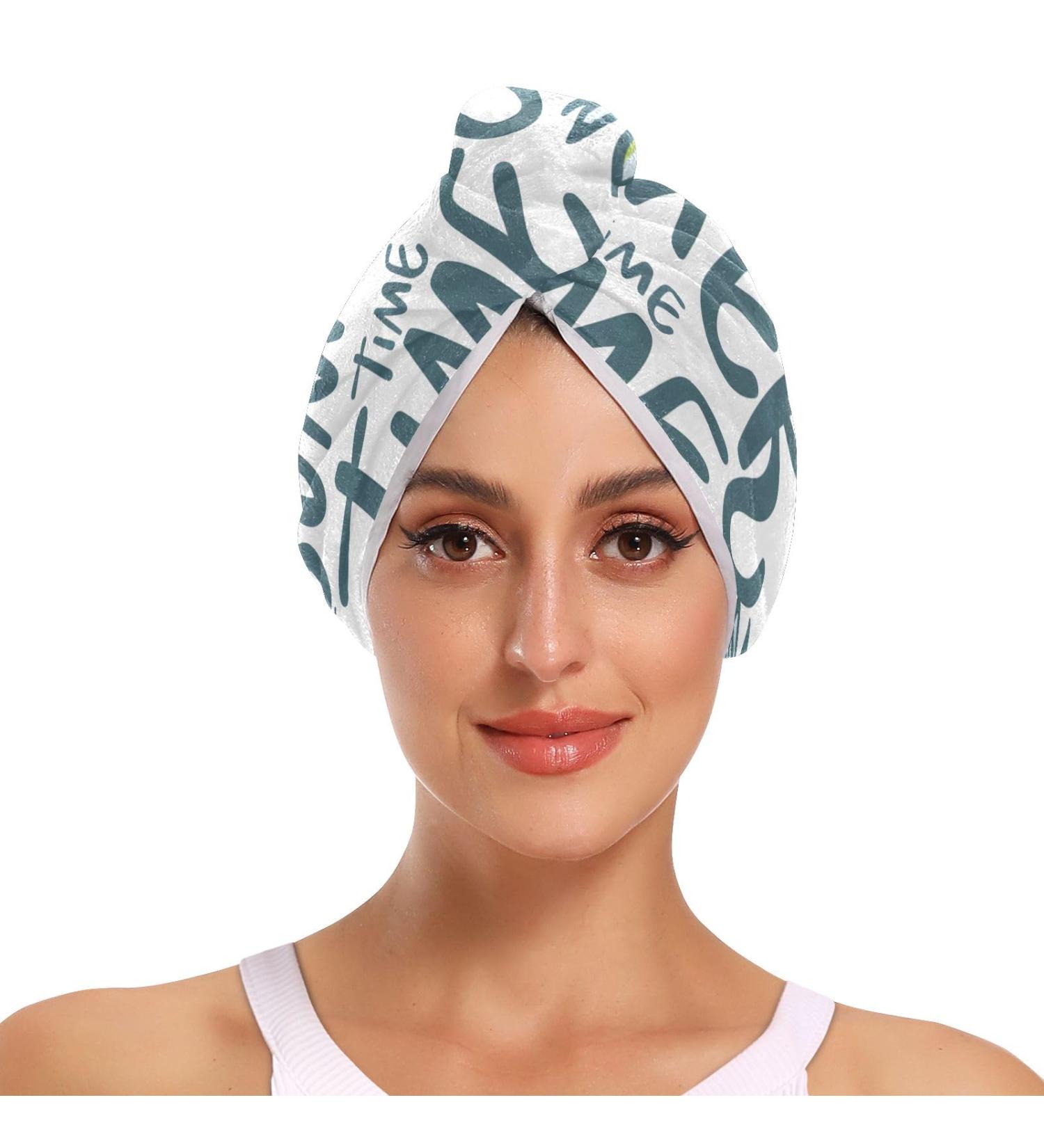 Seamless Pineapple Hair Towel 2 Pack | Super Absorbent Quick Dry Hair Turbans for Women & Girls - Buy Online on GoSupps.com