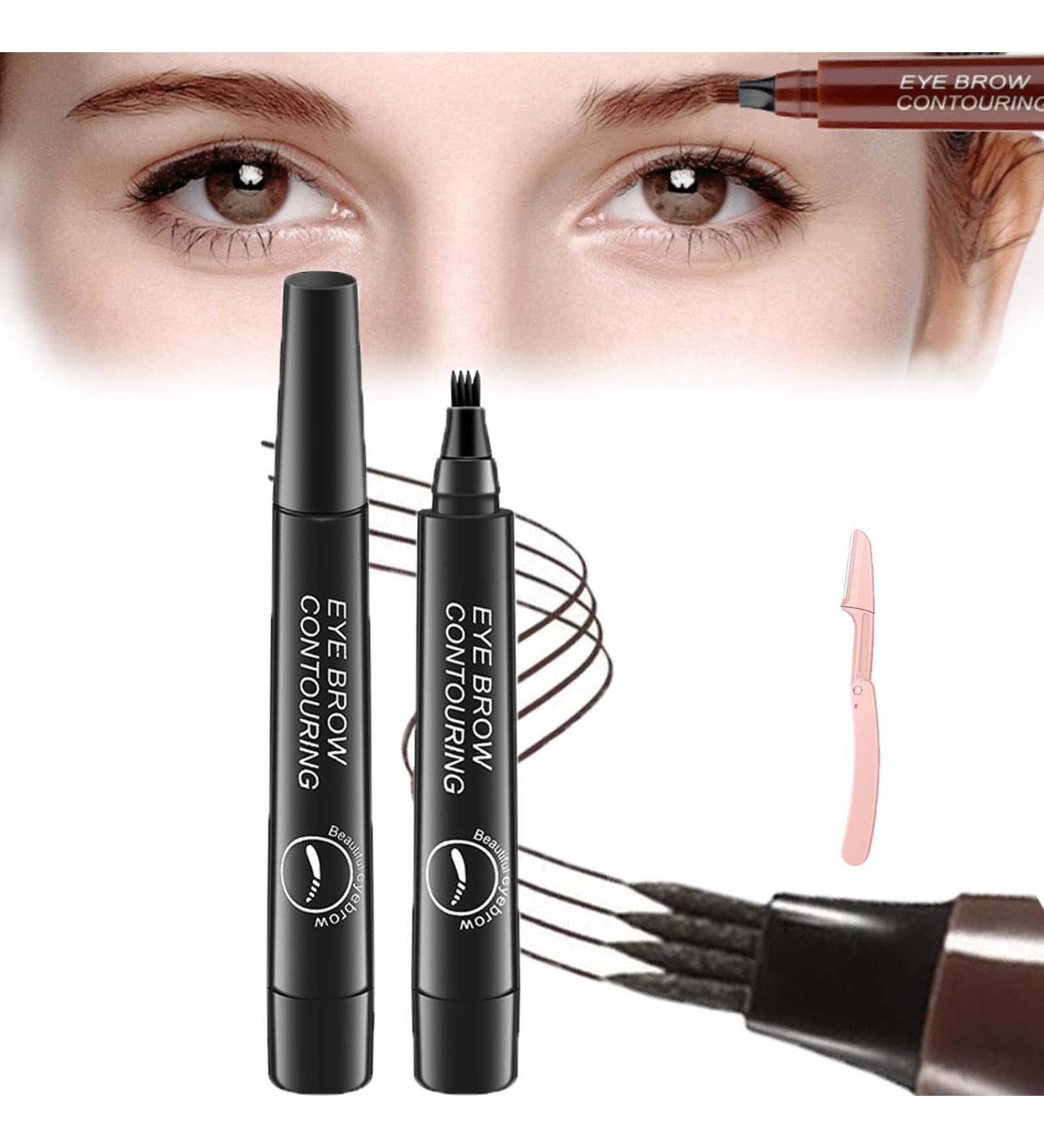 Palashop 4 Tipped Precise Brow Pen Lumierez 4 Tipped Precise Brow Pen 4 Point Eyebrow Pencil 4 Tipped Precise Brow Pen Waterproof Smudge-Proof Creates Natural Looking (Black) - Buy Online on GoSupps.com