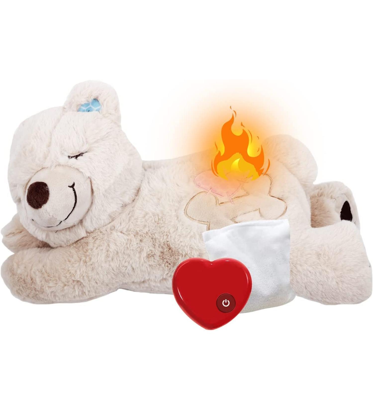 All For Paws Cuddly Toy for Dogs - Heartbeat Plush Animal & Behavioral Aid | Warm Bear Puppy Toy - Buy Online on GoSupps.com