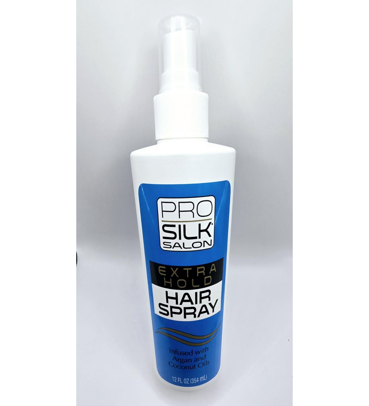 Pro Silk Salon Extra Hold Hair Spray 12 fl oz Infused with Argan and Coconut Oils