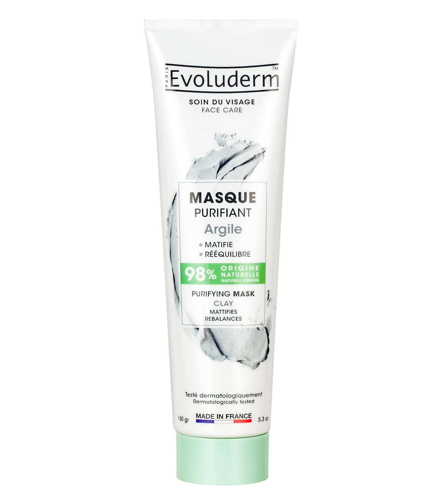 Evoluderm EVOLUDERM - Purifying Clay Mask - 150 ml - 98% Natural Origin - Vegan - Made in France