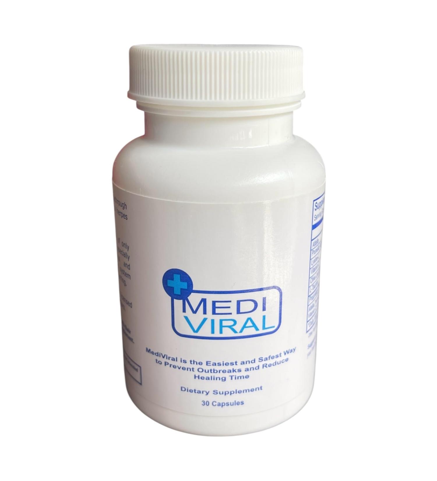 Mediviral Extra Strength Cold Sore & Fever Blister Relief Supplement 30-Day Supply - Buy Online on GoSupps.com