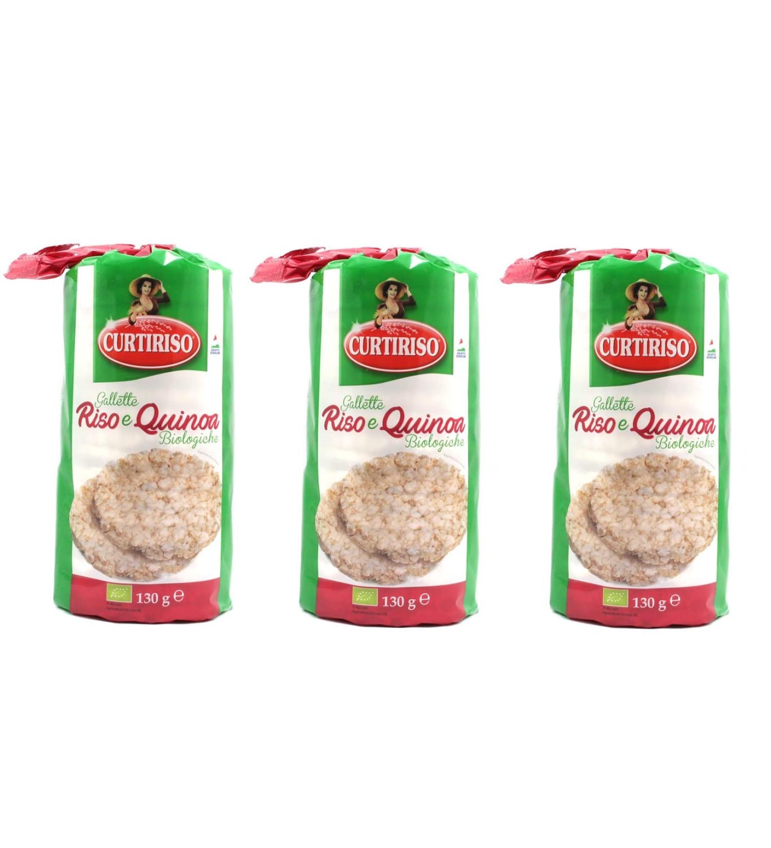  Italian Gourmet E.R. Curtiriso Rice and Quinoa Set of 3 crispy organic rice cakes 130 g of rice and quinoa - Buy Online on GoSupps.com