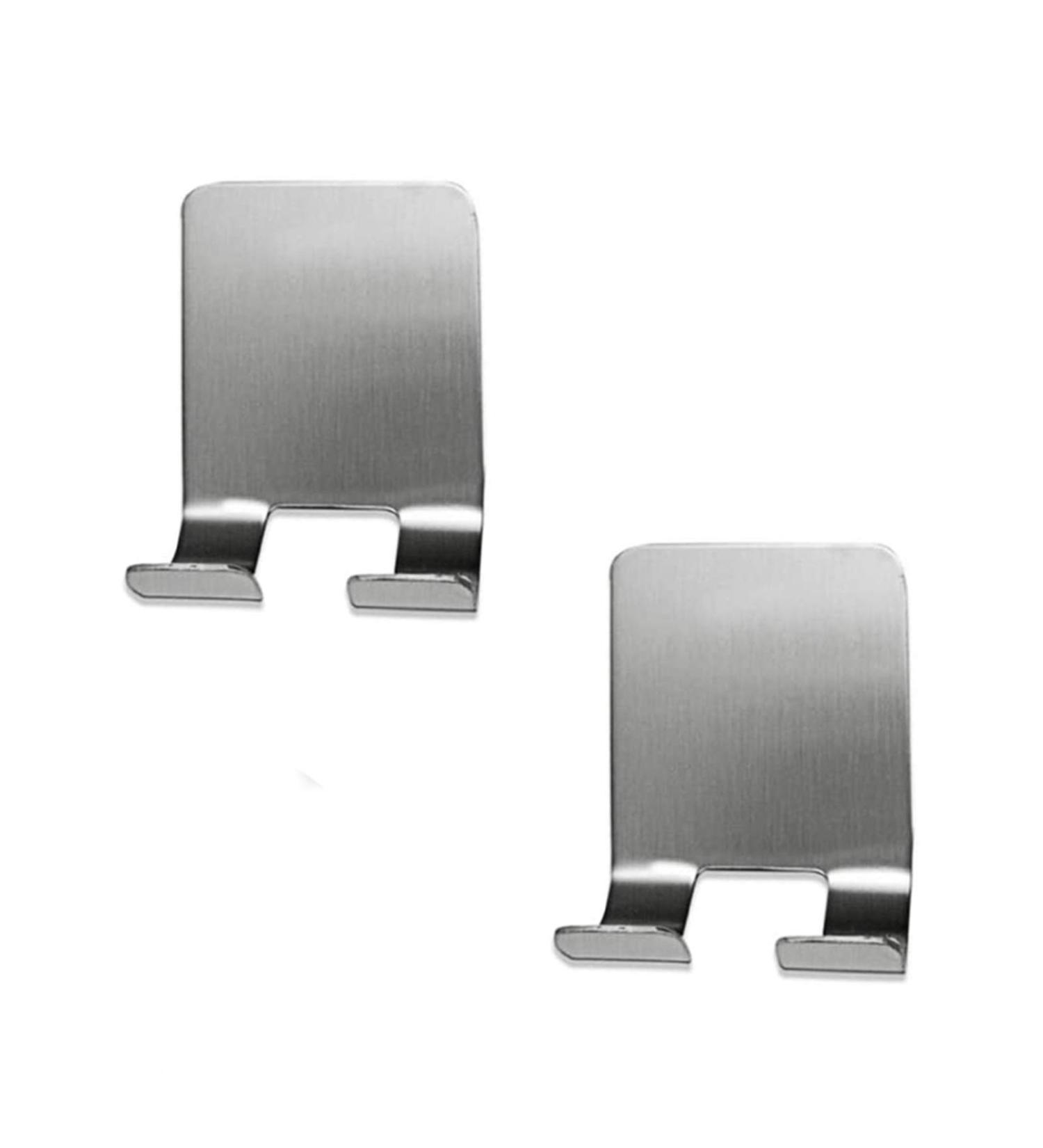 Stainless Steel Razor Keeper Hooks - 2 Pack Self-Adhesive Multi-Purpose Holders for Home Kitchen Bathroom & Office - Buy Online on GoSupps.com