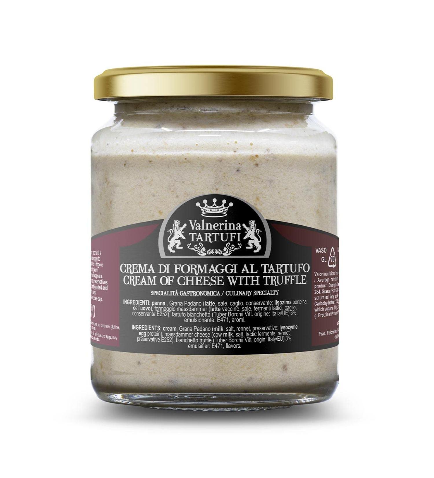 Valnerina Tartufi Cream Cheese & Truffles - 90g Jar for Pasta, Risotti, Meat, Fish, Cheese, and Bruschette - Buy Online on GoSupps.com