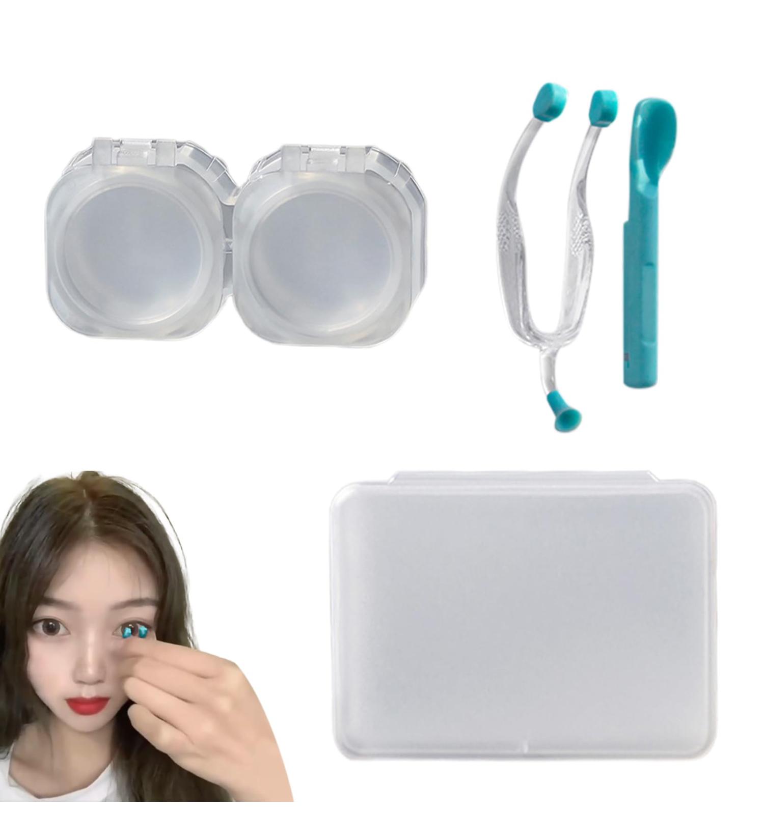 Soft Contact Lens Remover Tool - Silicone Insertion & Removal Shovel & Tweezers | LVTFCO Double Box Set for Easy Use - Buy Online on GoSupps.com