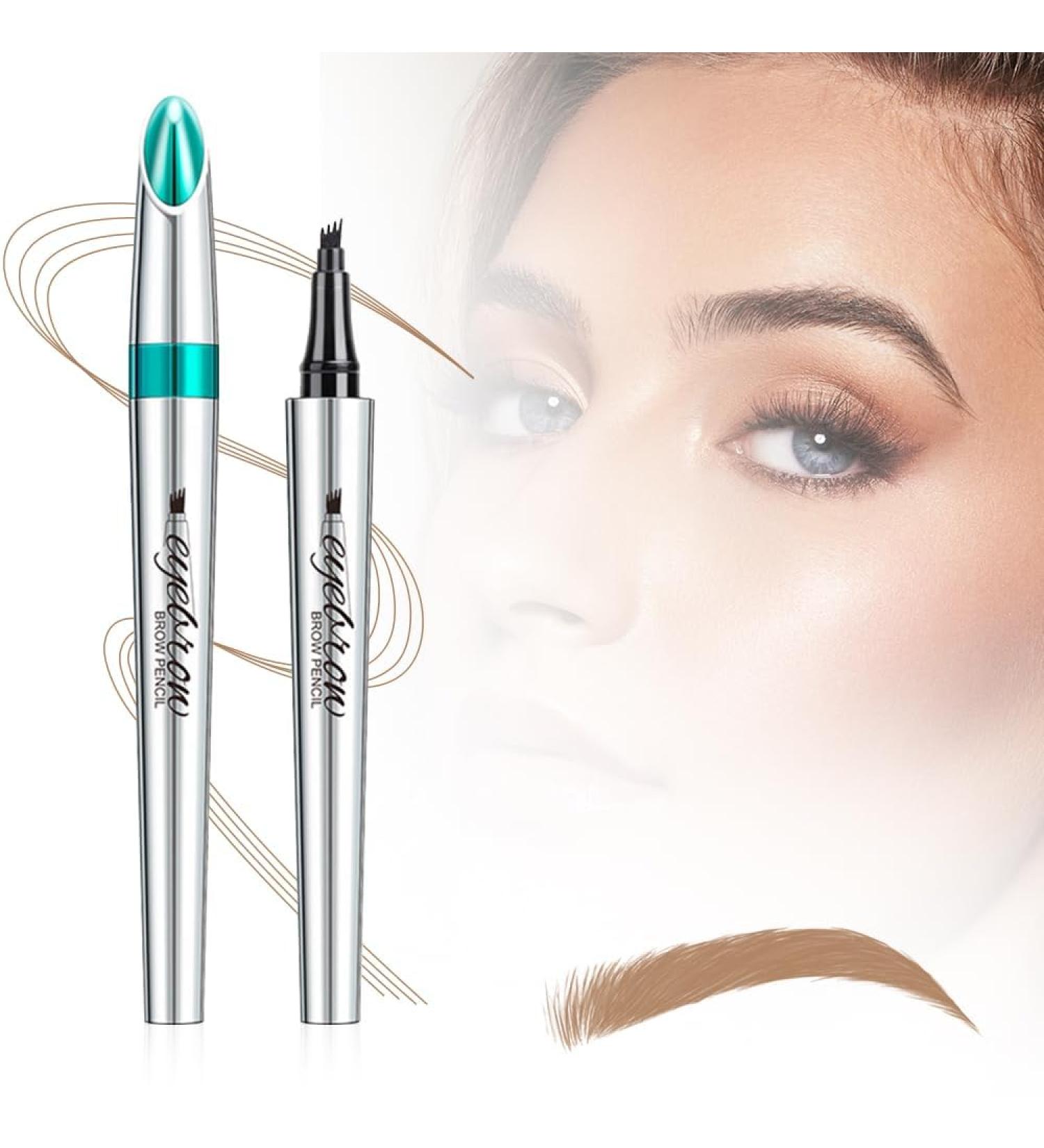 Magic Eyebrow Pencil 3D Waterproof Microblading Eyebrow Pencil Contouring Pen 4-Tipped Precise Brow Pen Long-Lasting Natural Fine Stroke Eyebrow Pencil (D-Light Brown) - Buy Online on GoSupps.com