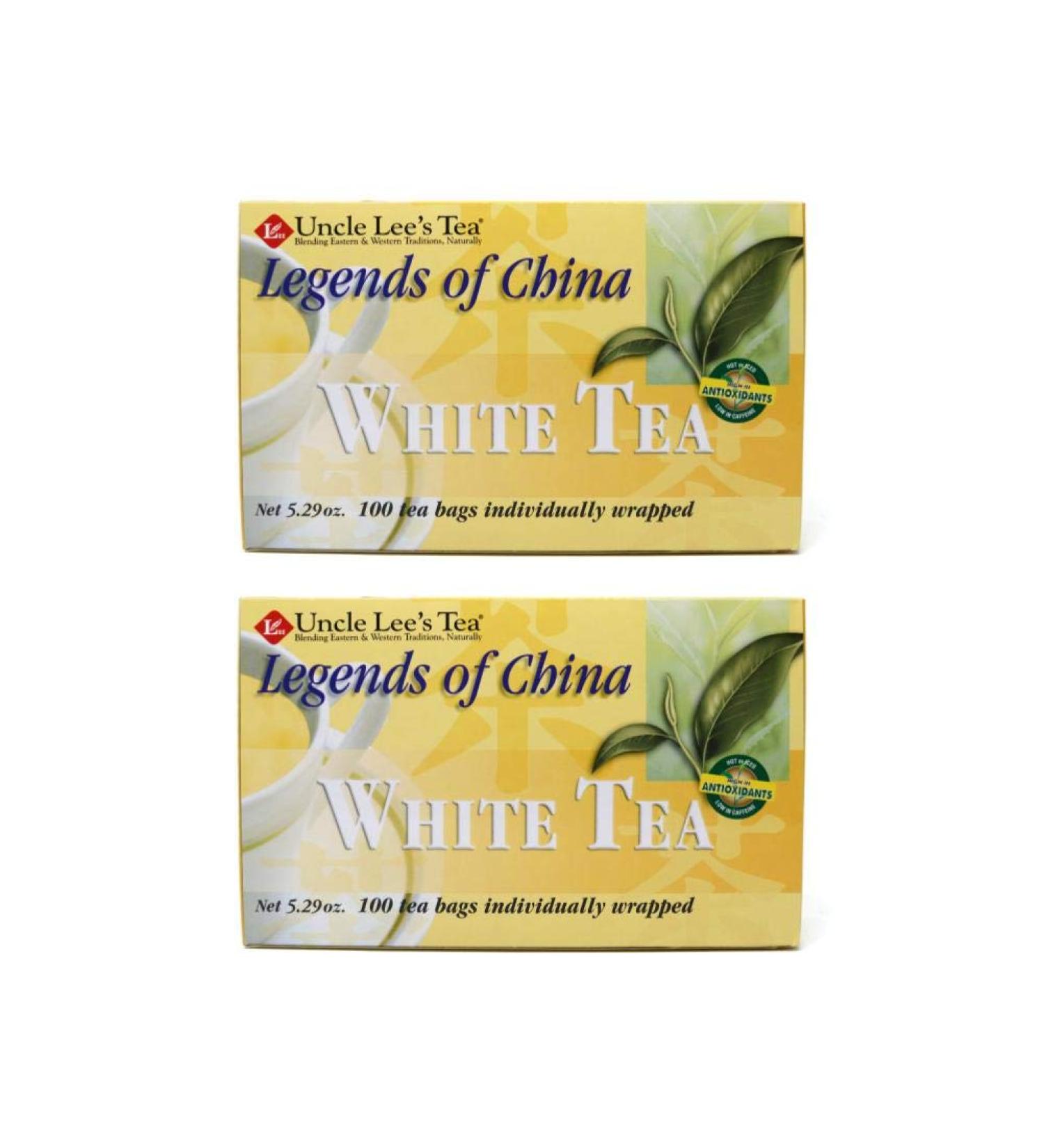 Legends of China White Tea - 200 Tea Bags (100 Bags in Each Pack) - Premium Quality Chinese White Tea - Buy Online on GoSupps.com